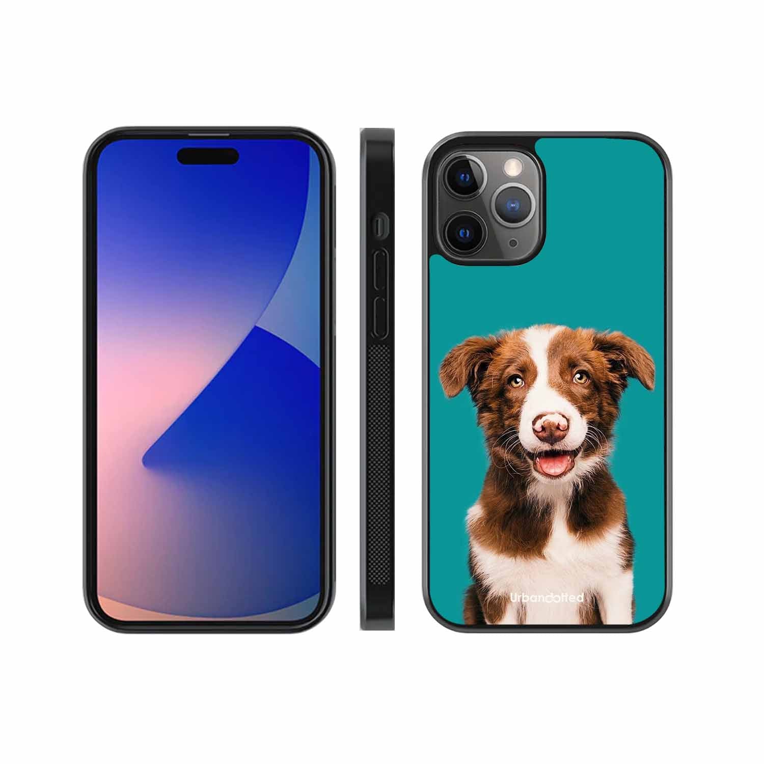 Smiling Dog Portrait Glass Case For iPhone 11 Pro