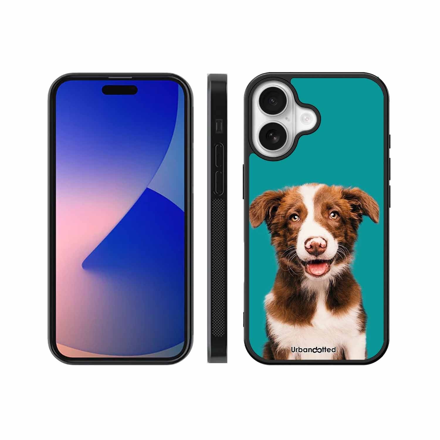 Smiling Dog Portrait Glass Case For iPhone 17