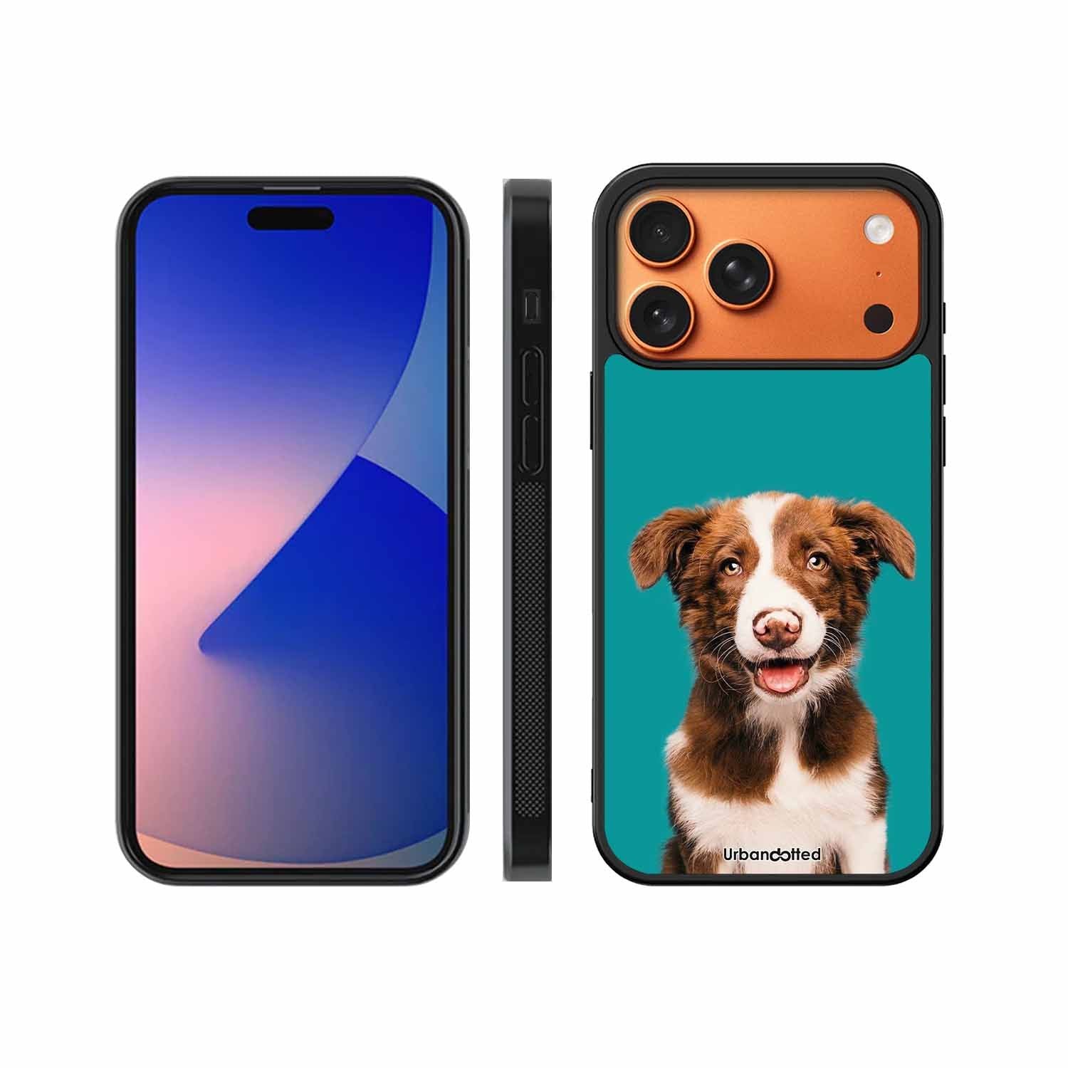 Smiling Dog Portrait Glass Case For iPhone 17 Pro Max