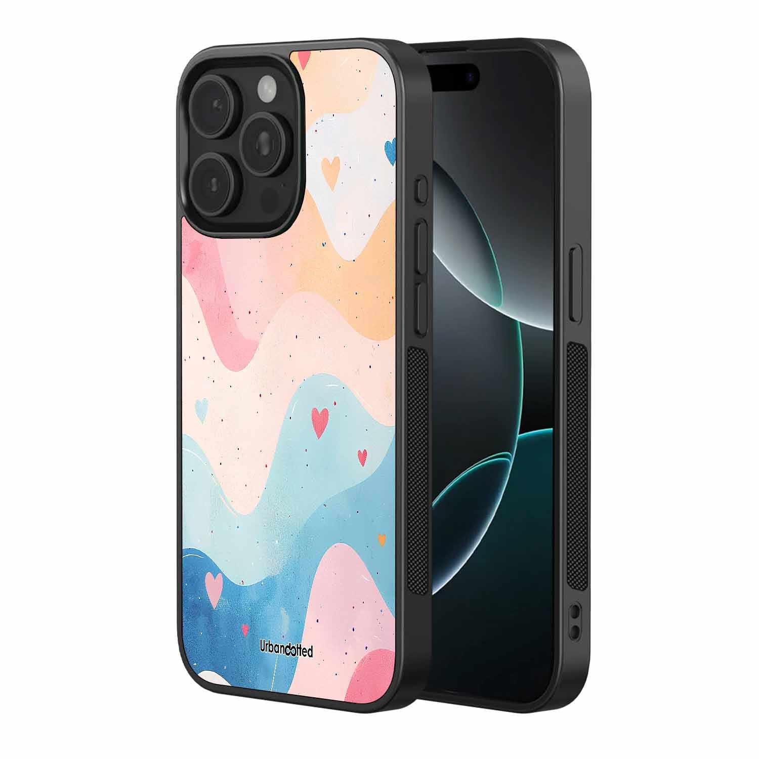 Soft Abstract Swirls Glass Case