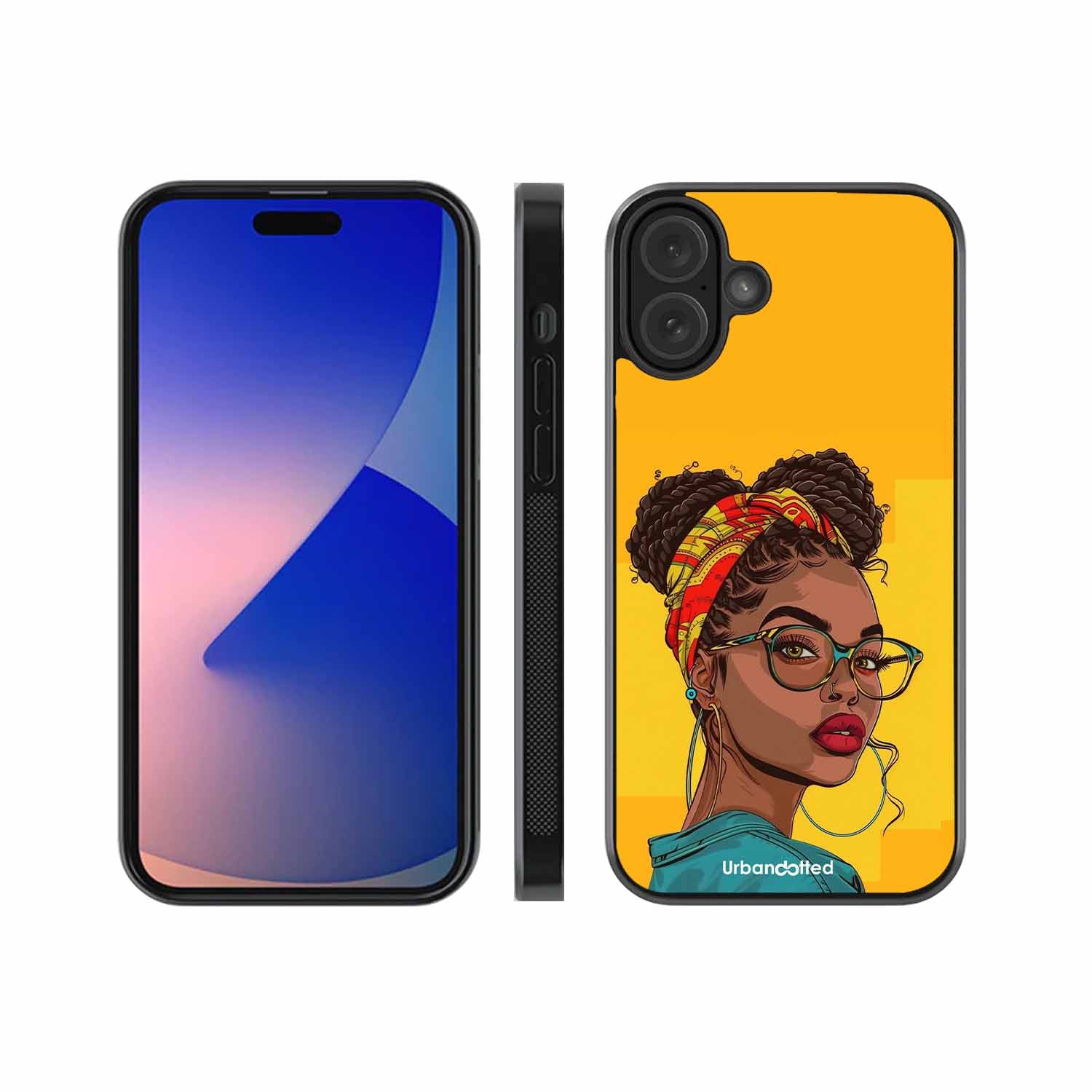 Headscarf Beauty Glass Case For iPhone 16 Plus