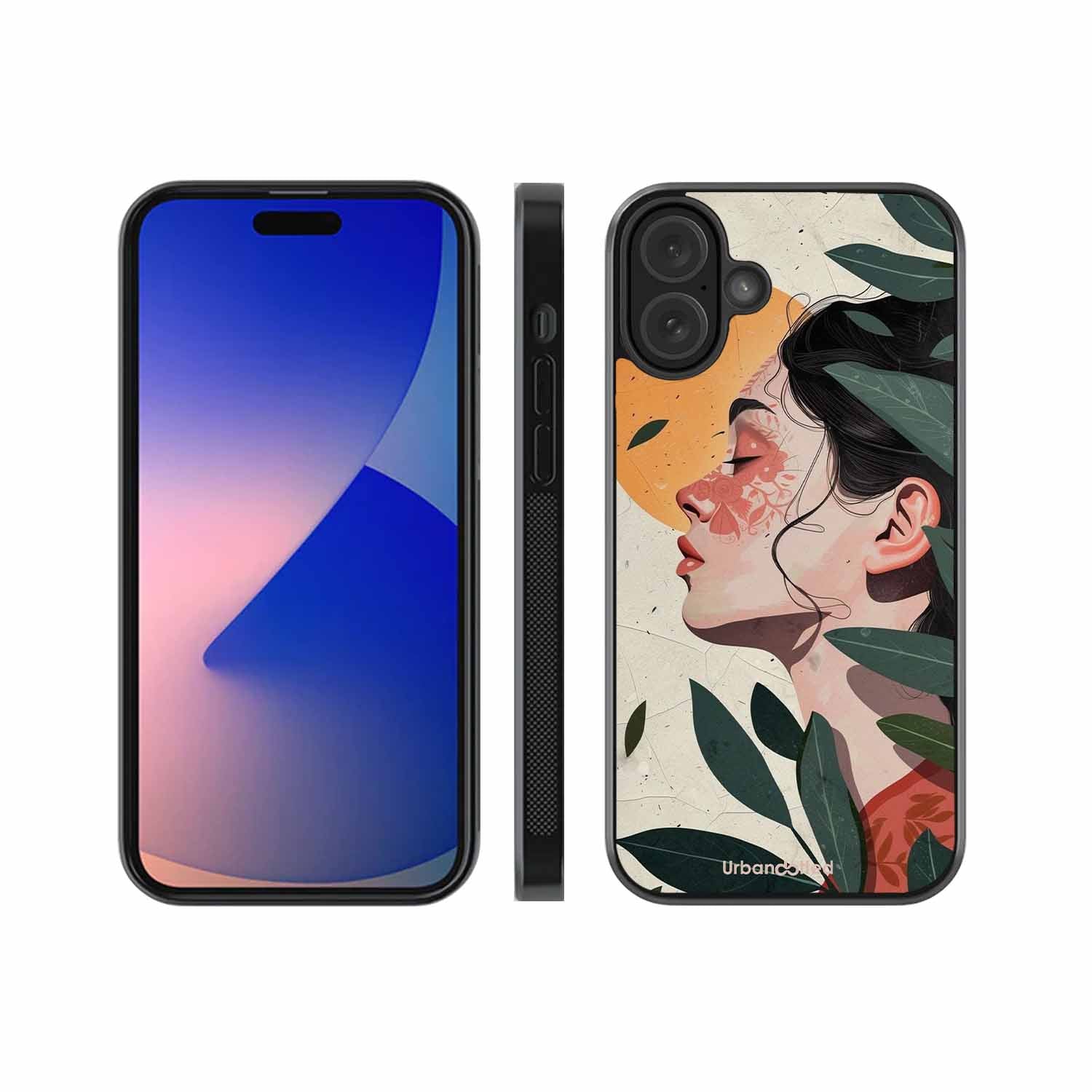 Nature's Embrace Glass Case For iPhone 16 Plus