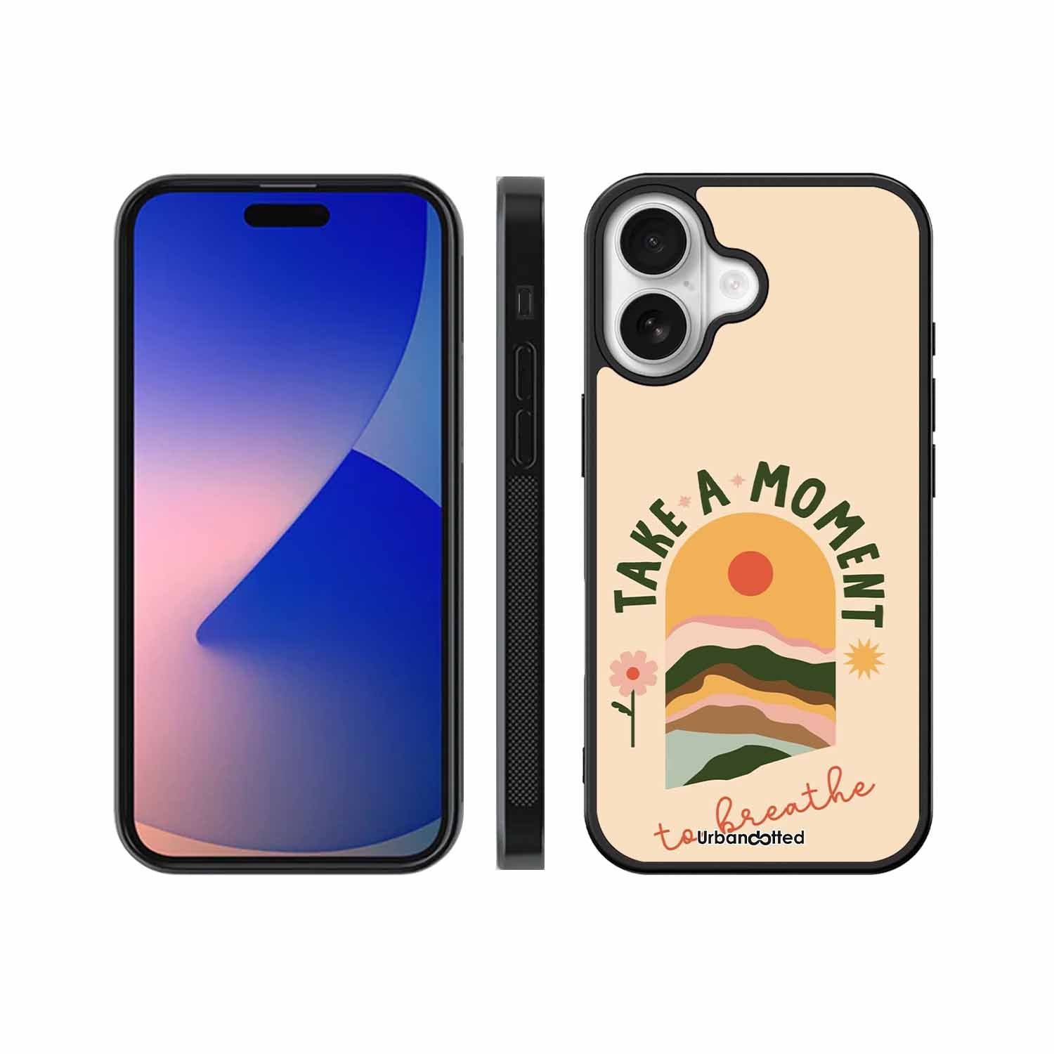 Take A Moment Breathe Glass Case For iPhone 17