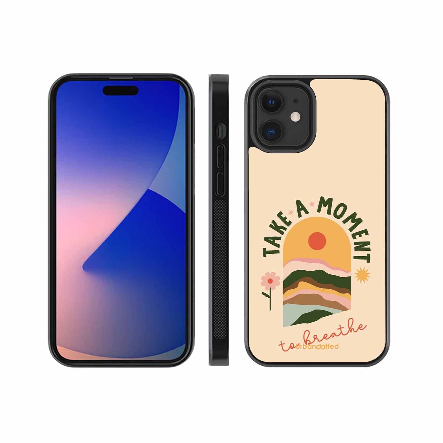 Take A Moment Breathe Glass Case For iPhone 12 Mini