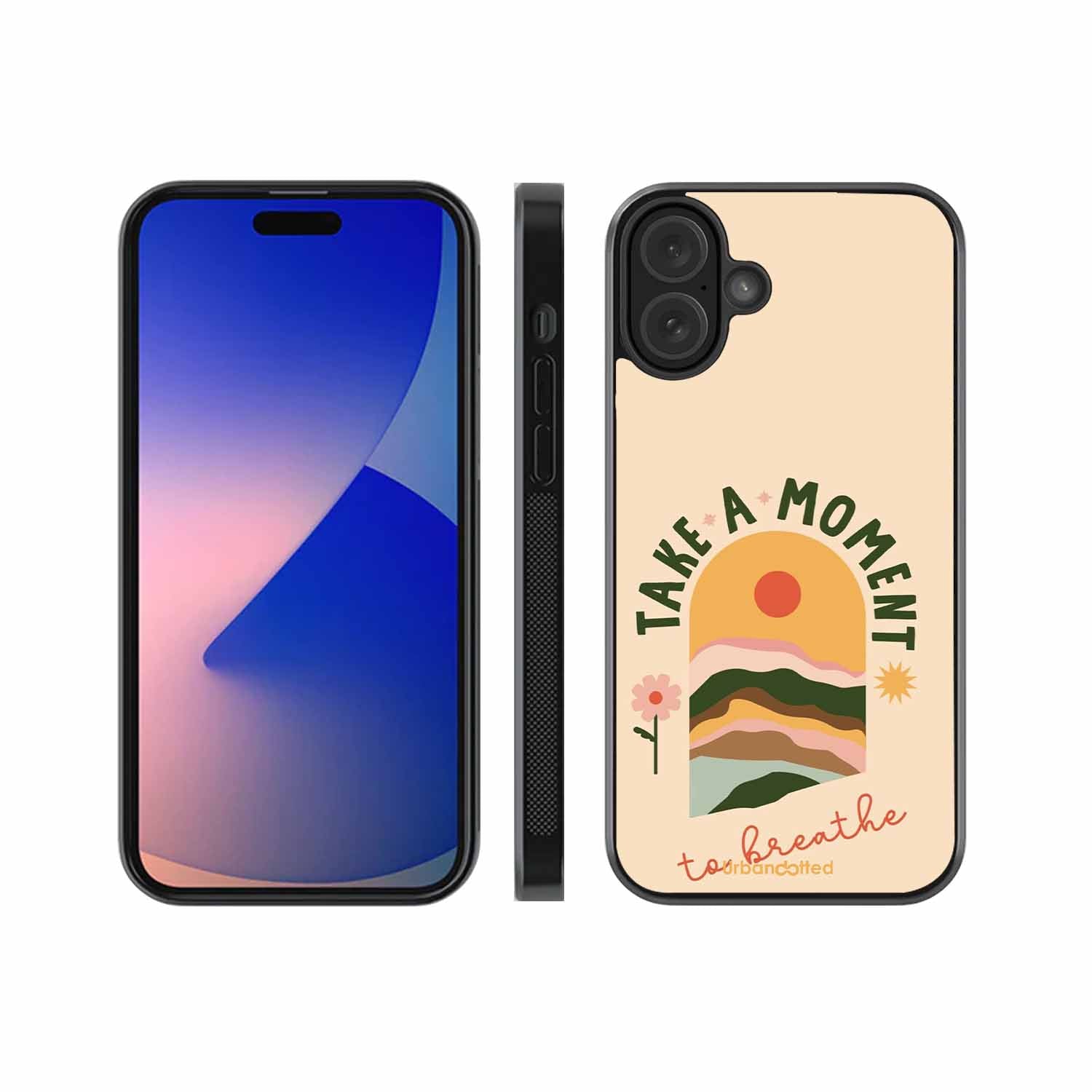 Take A Moment Breathe Glass Case For iPhone 16