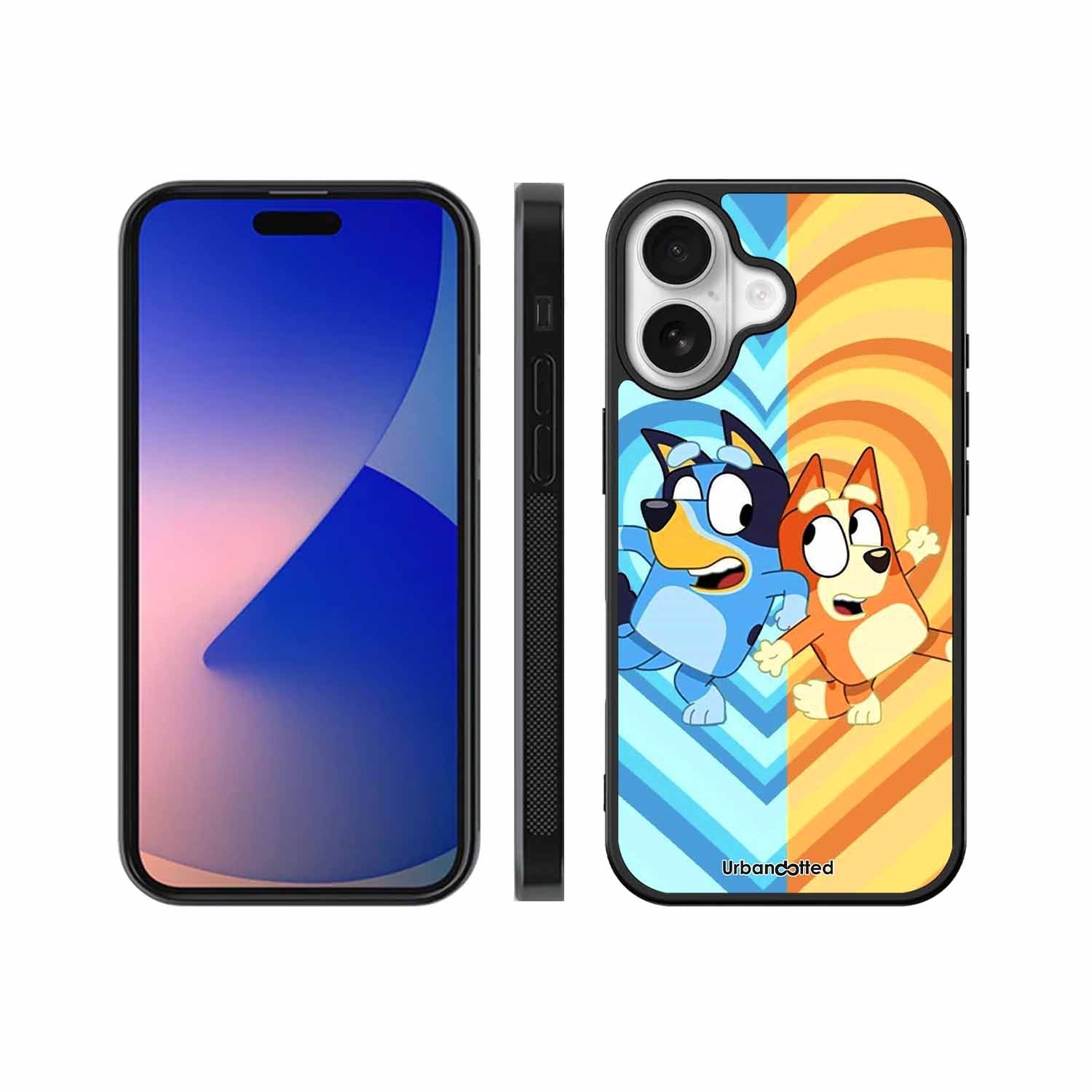 Bluey and Bingo Fun Glass Case For iPhone 17