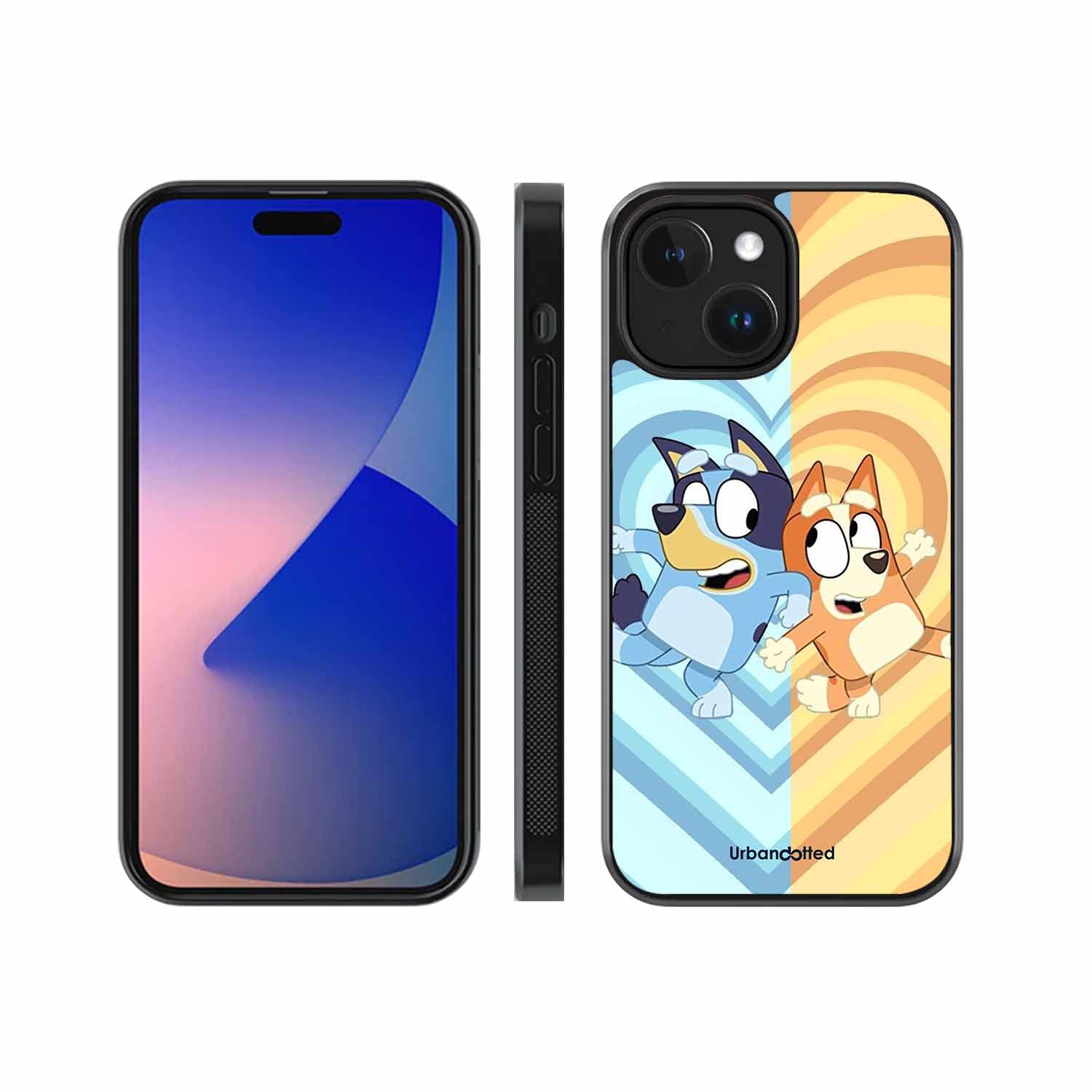 Bluey and Bingo Fun Glass Case For iPhone 14