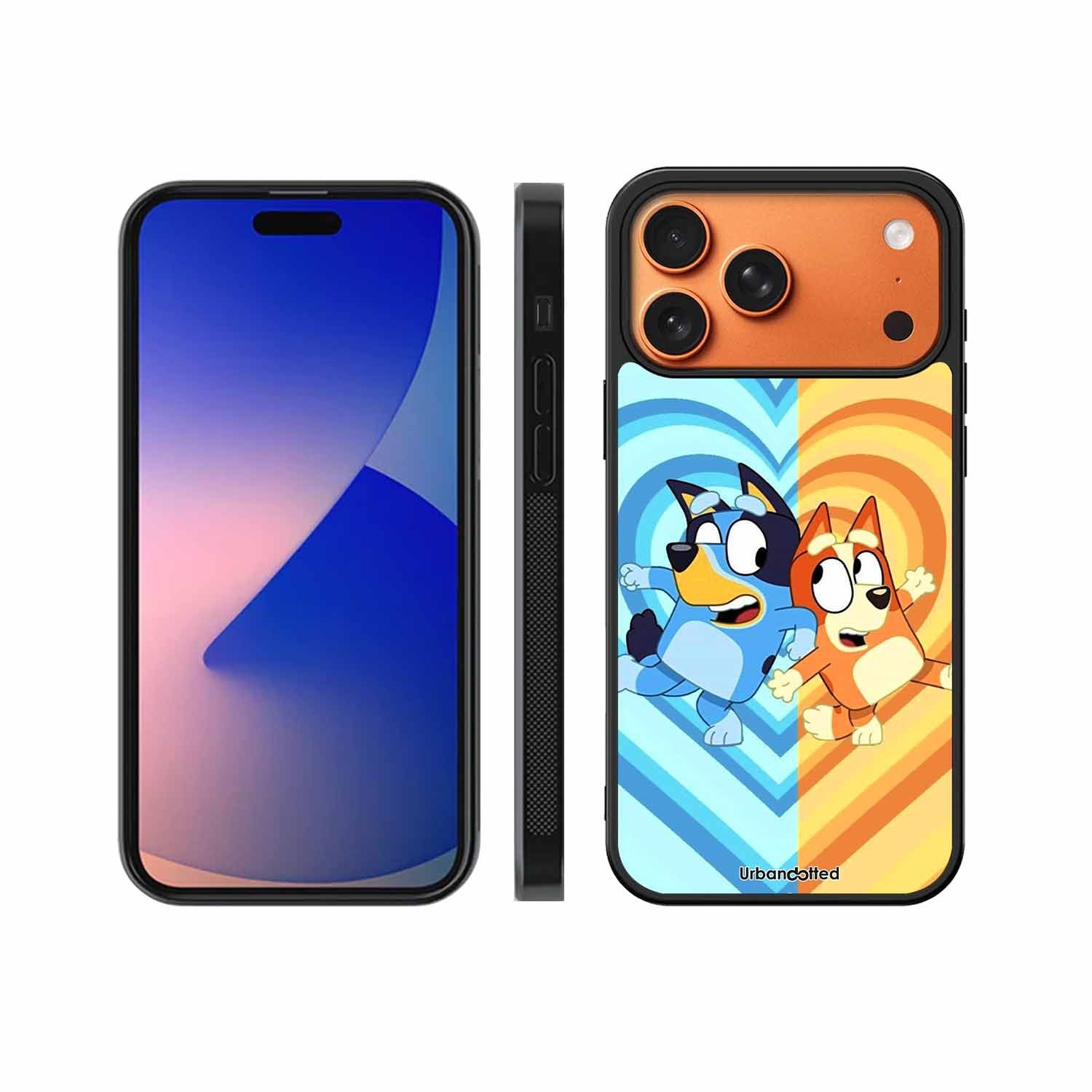Bluey and Bingo Fun Glass Case For iPhone 17 Pro Max