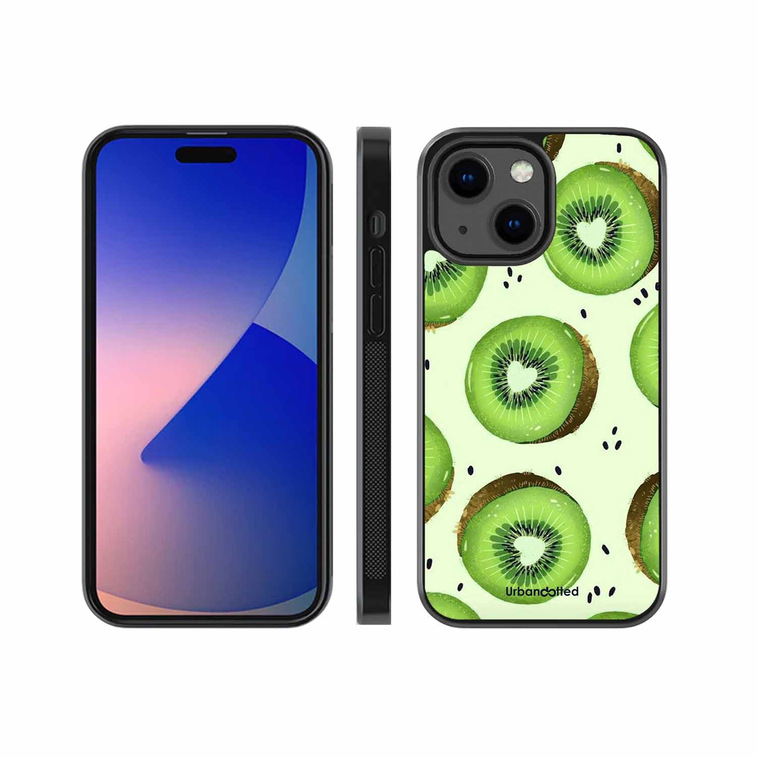 Tropical Kiwi Fruit Glass Case For iPhone 13 Mini