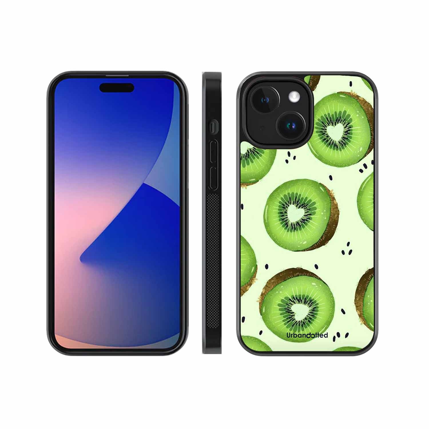 Tropical Kiwi Fruit Glass Case For iPhone 14