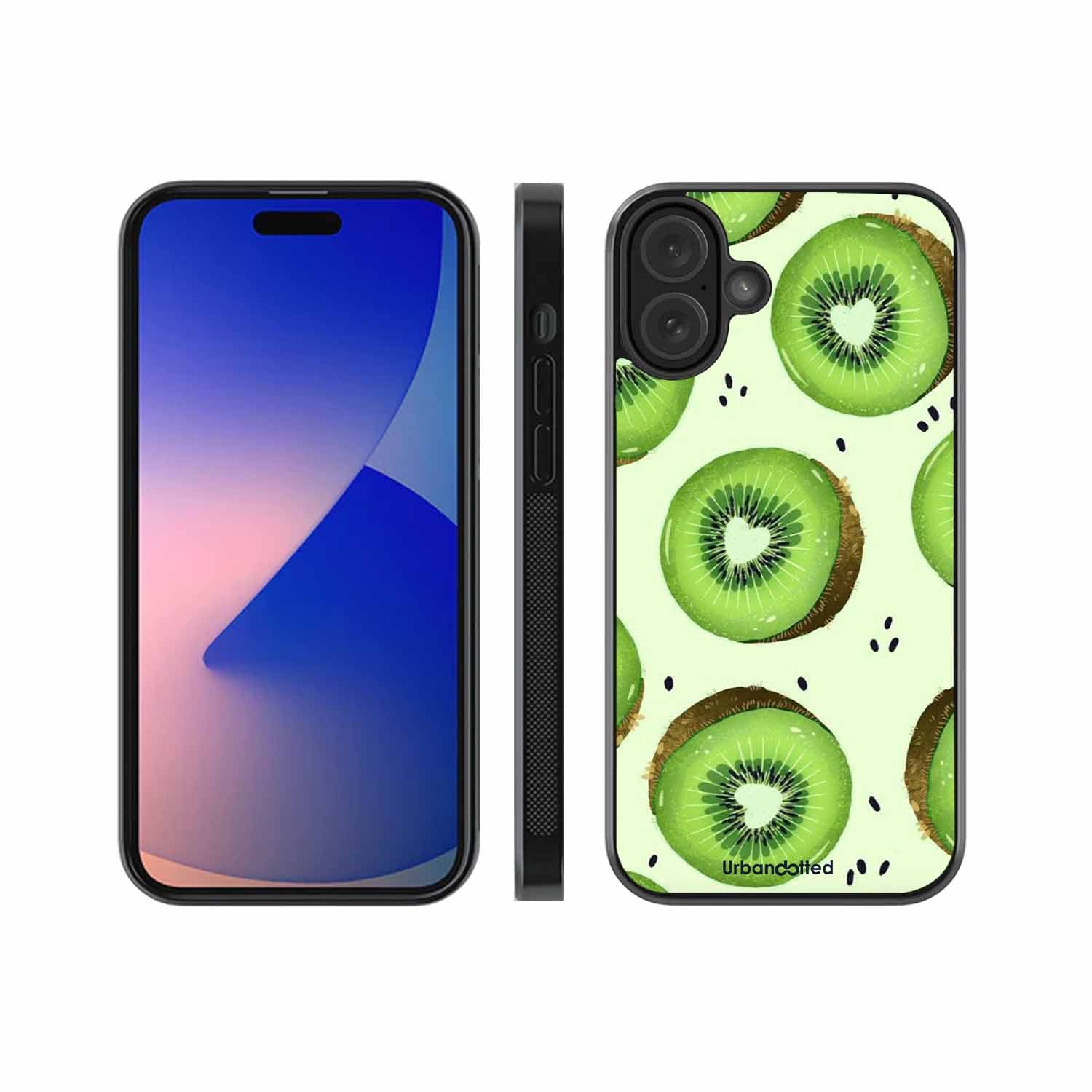 Tropical Kiwi Fruit Glass Case For iPhone 16