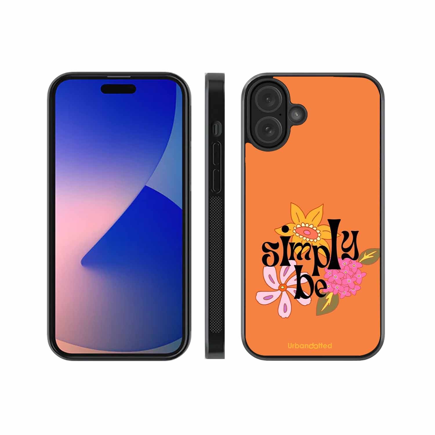Simply Be Floral Glass Case For iPhone 16