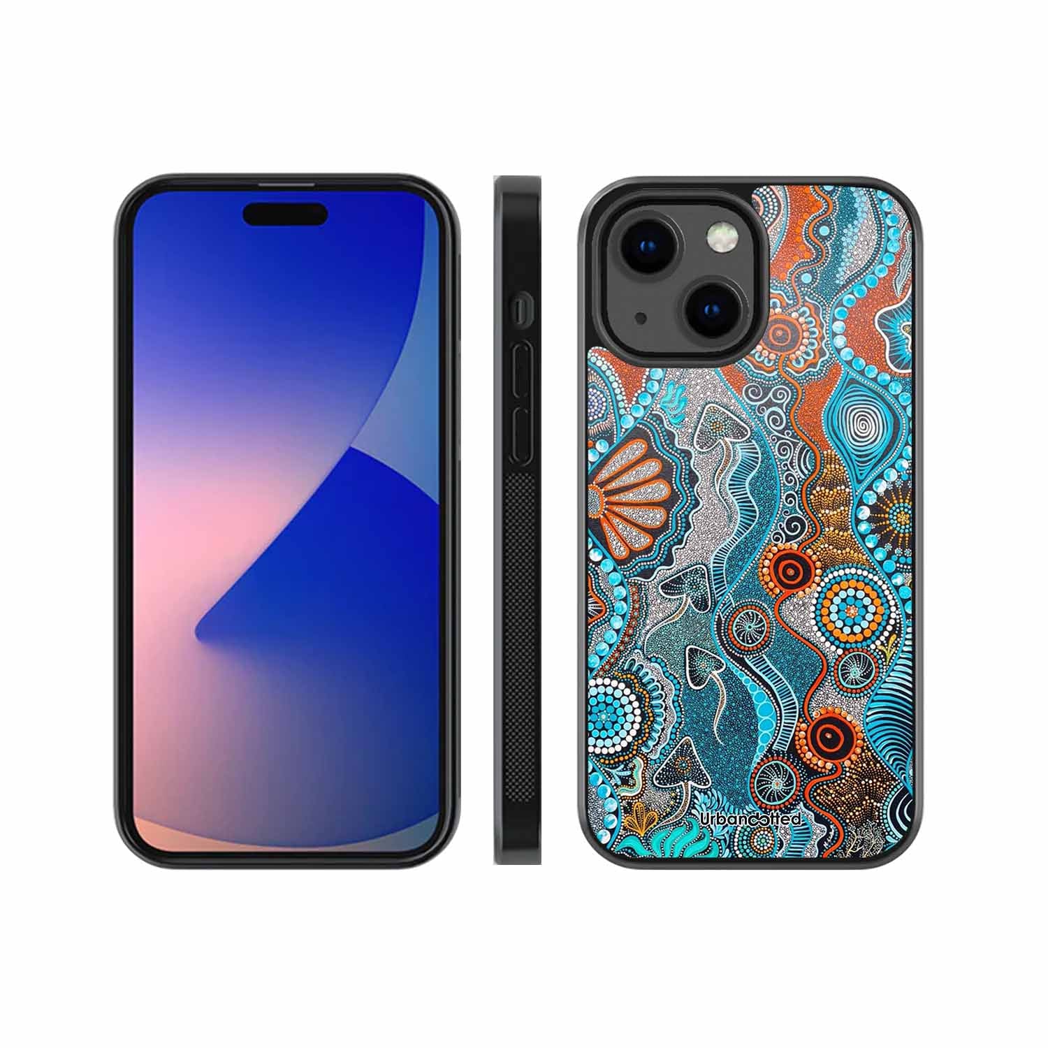 Aboriginal Art Story Glass Case For iPhone 13 Mini