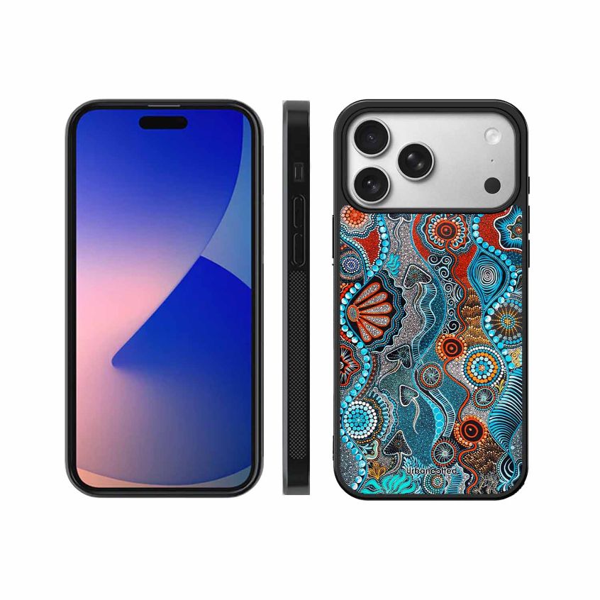 Aboriginal Art Story Glass Case For iPhone 17 Pro