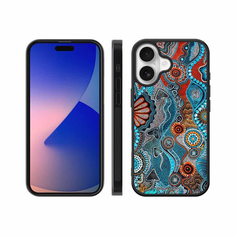 Aboriginal Art Story Glass Case For iPhone 17