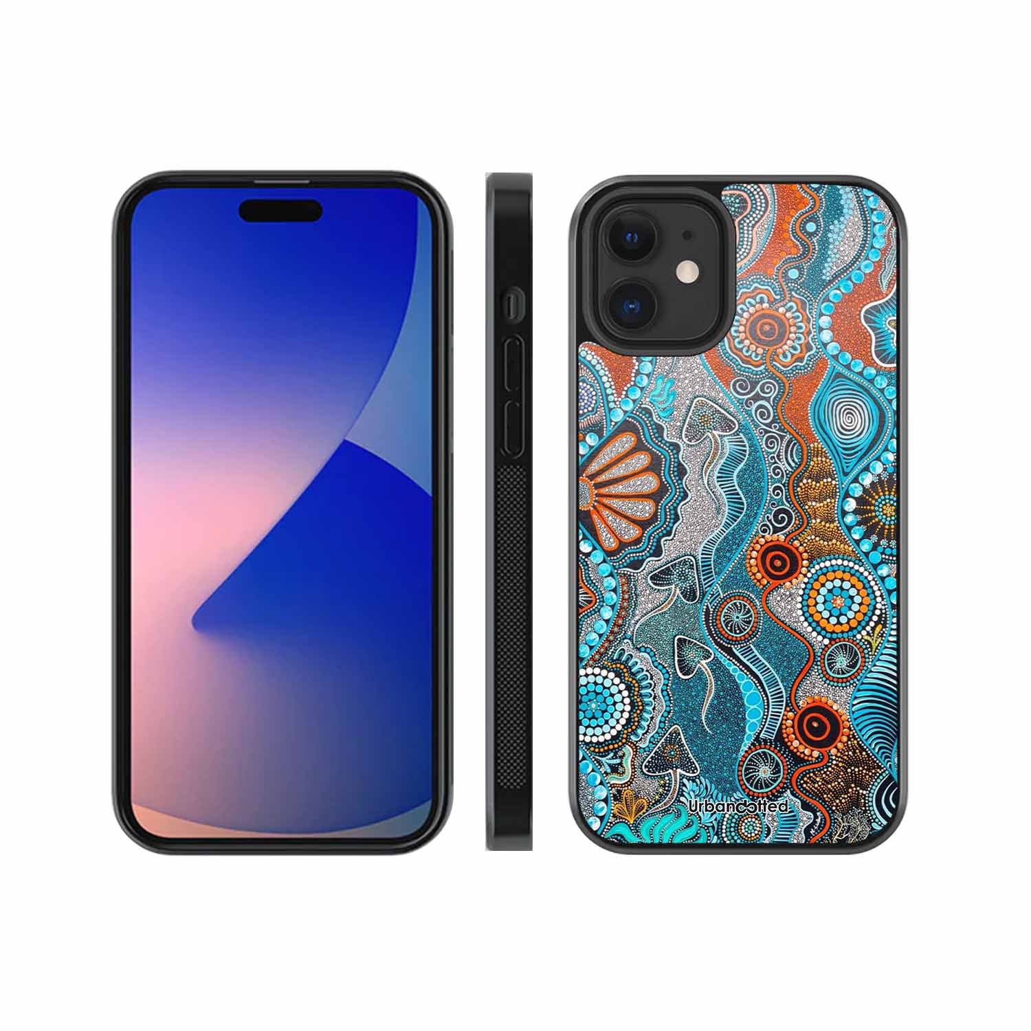 Aboriginal Art Story Glass Case For iPhone 12 Mini