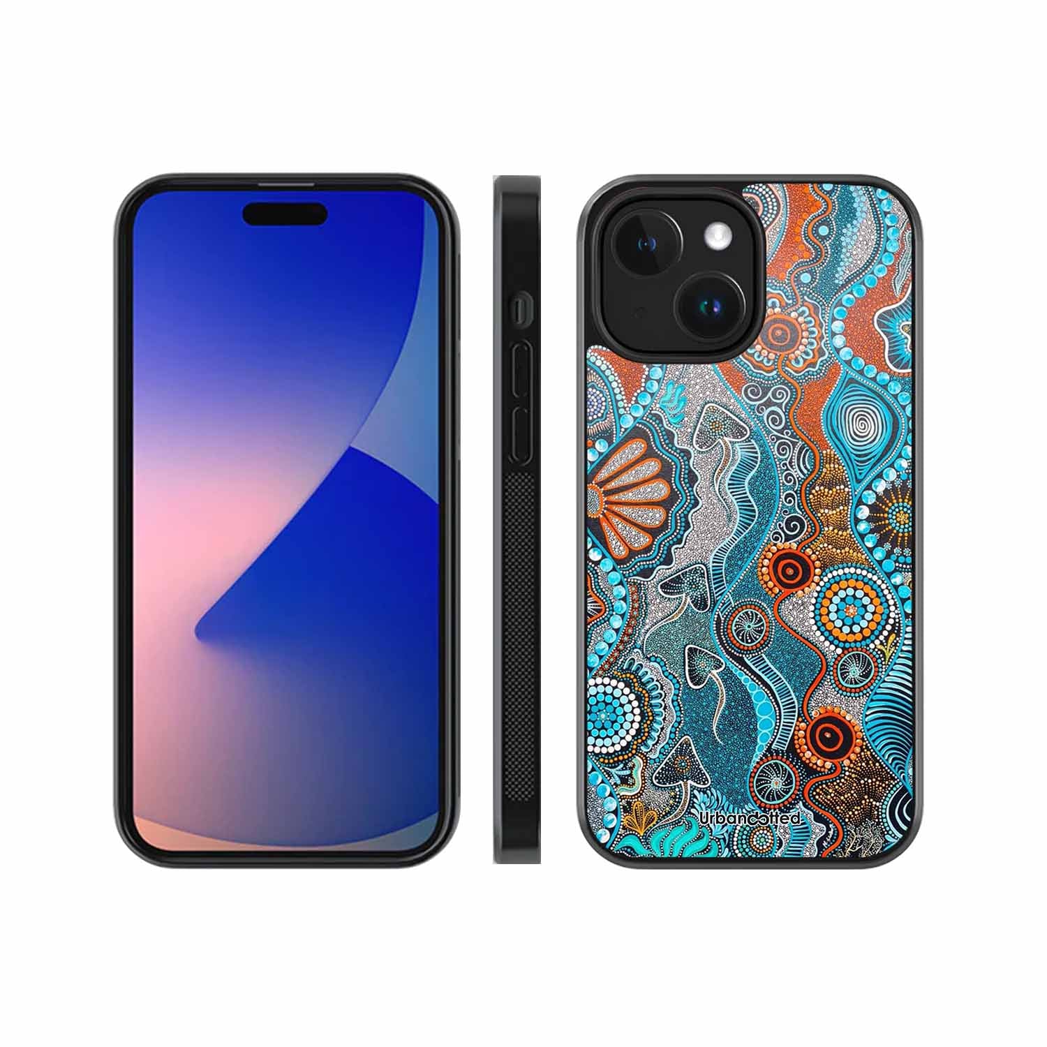 Aboriginal Art Story Glass Case For iPhone 14