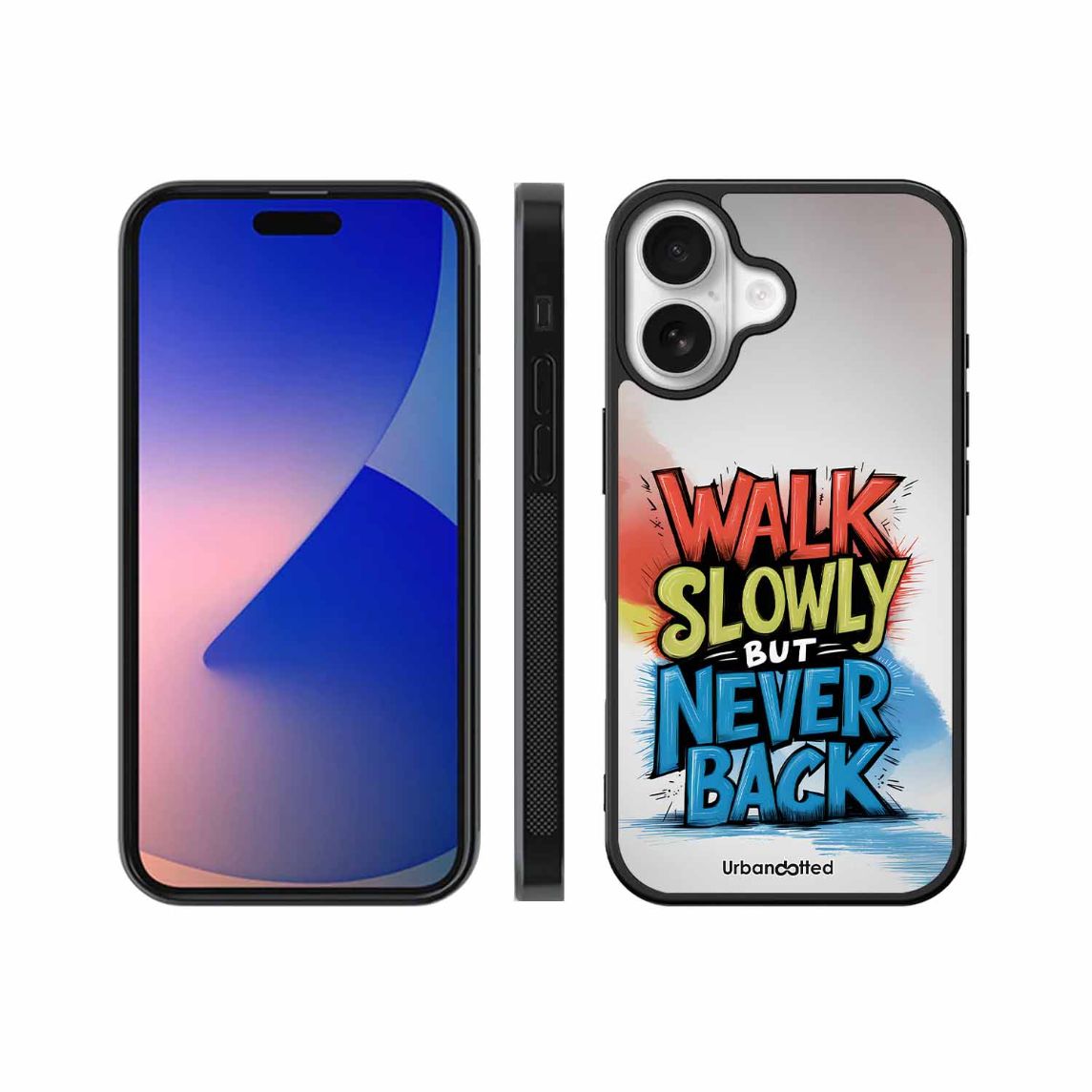 Walk Slowly But Never Back Glass Case For iPhone 17