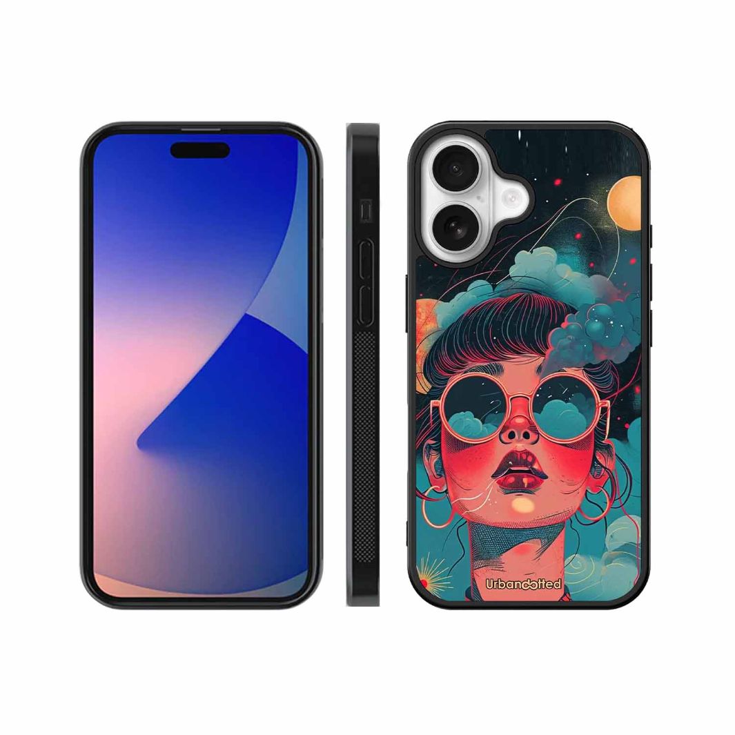 Starry Eyed Wonder Glass Case For iPhone 17