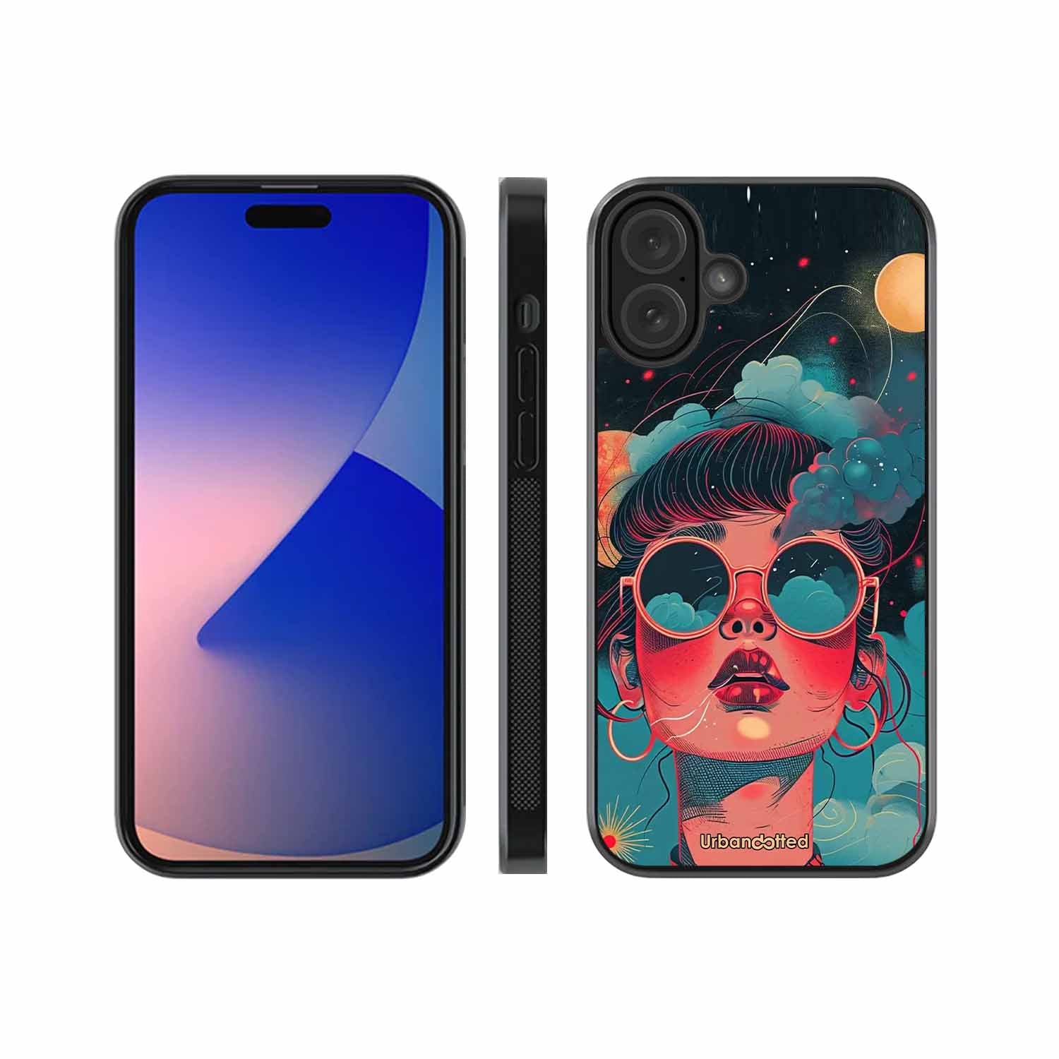 Starry Eyed Wonder Glass Case For iPhone 16 Plus