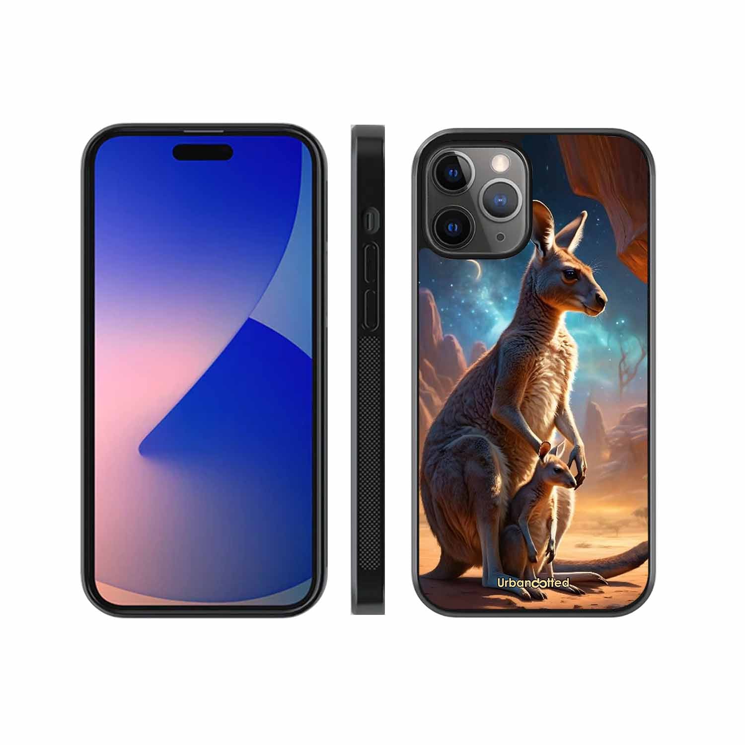 Kangaroo Mother Love Glass Case For iPhone 11 Pro Max