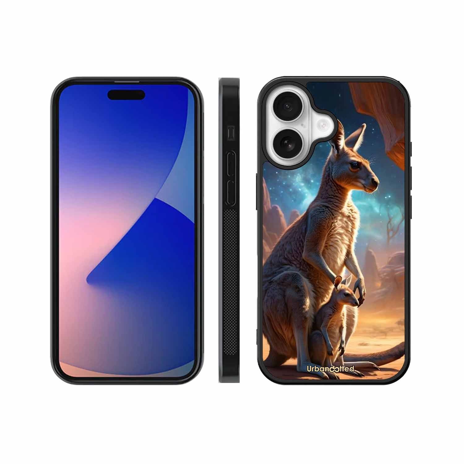 Kangaroo Mother Love Glass Case For iPhone 17