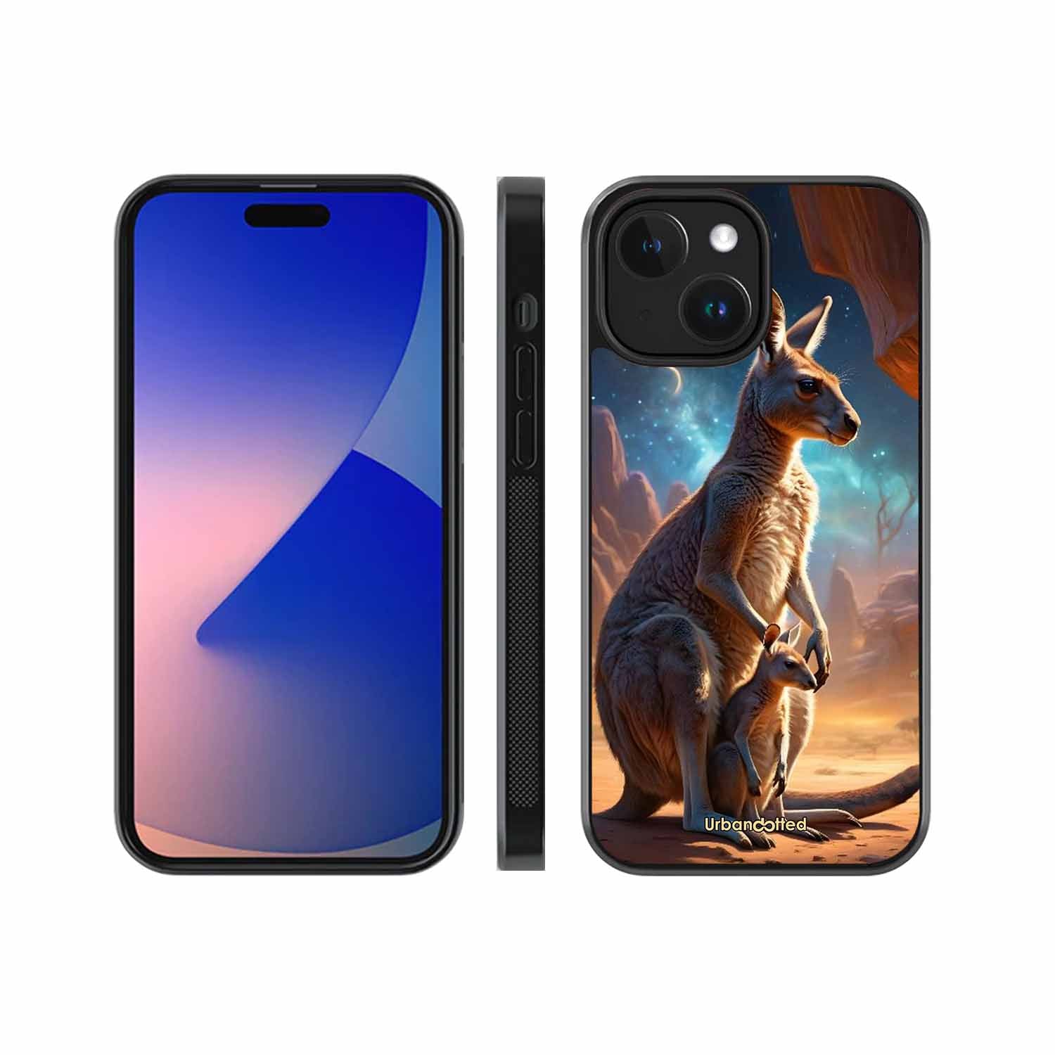 Kangaroo Mother Love Glass Case For iPhone 14 Plus