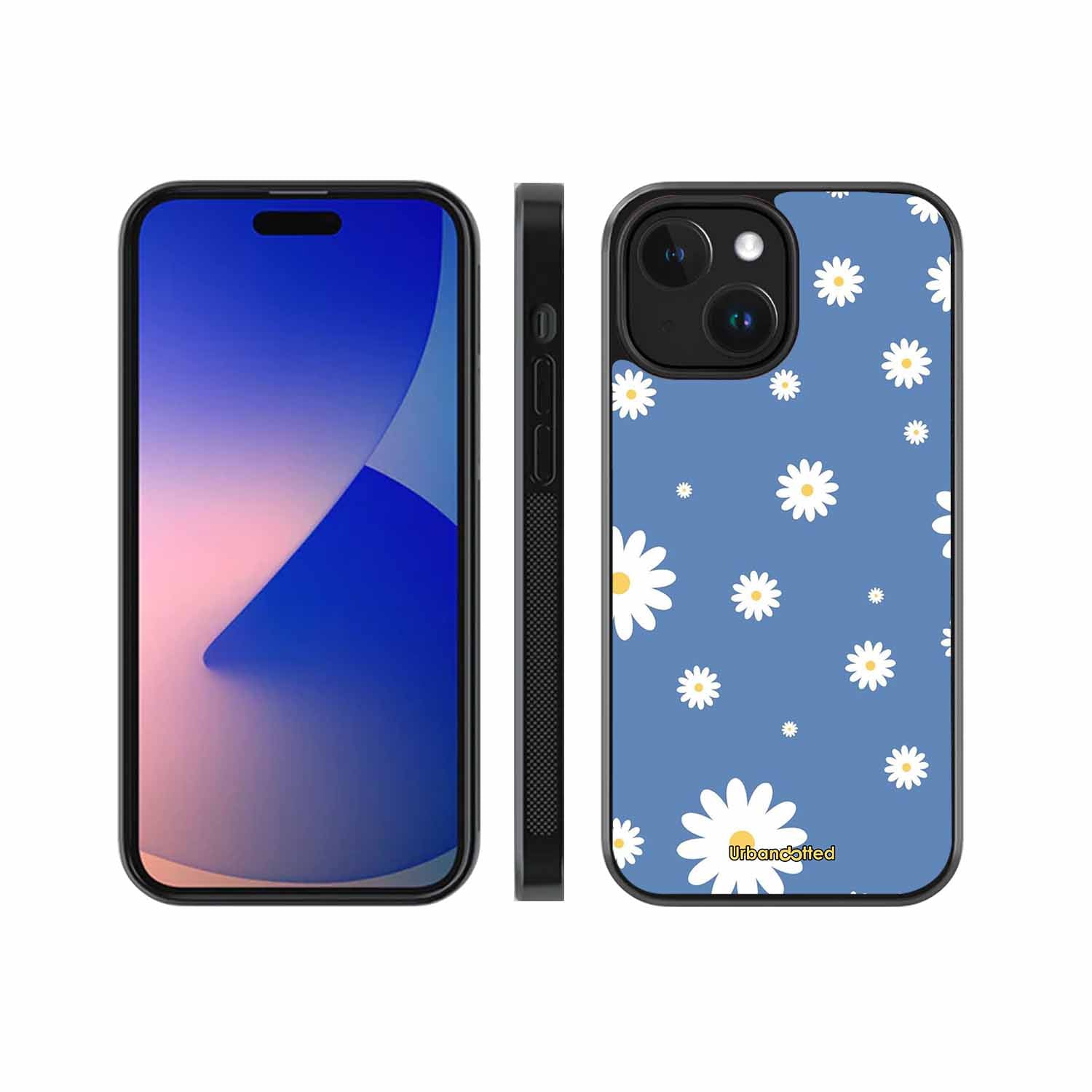 Blue Daisy Meadow Glass Case For iPhone 14 Plus