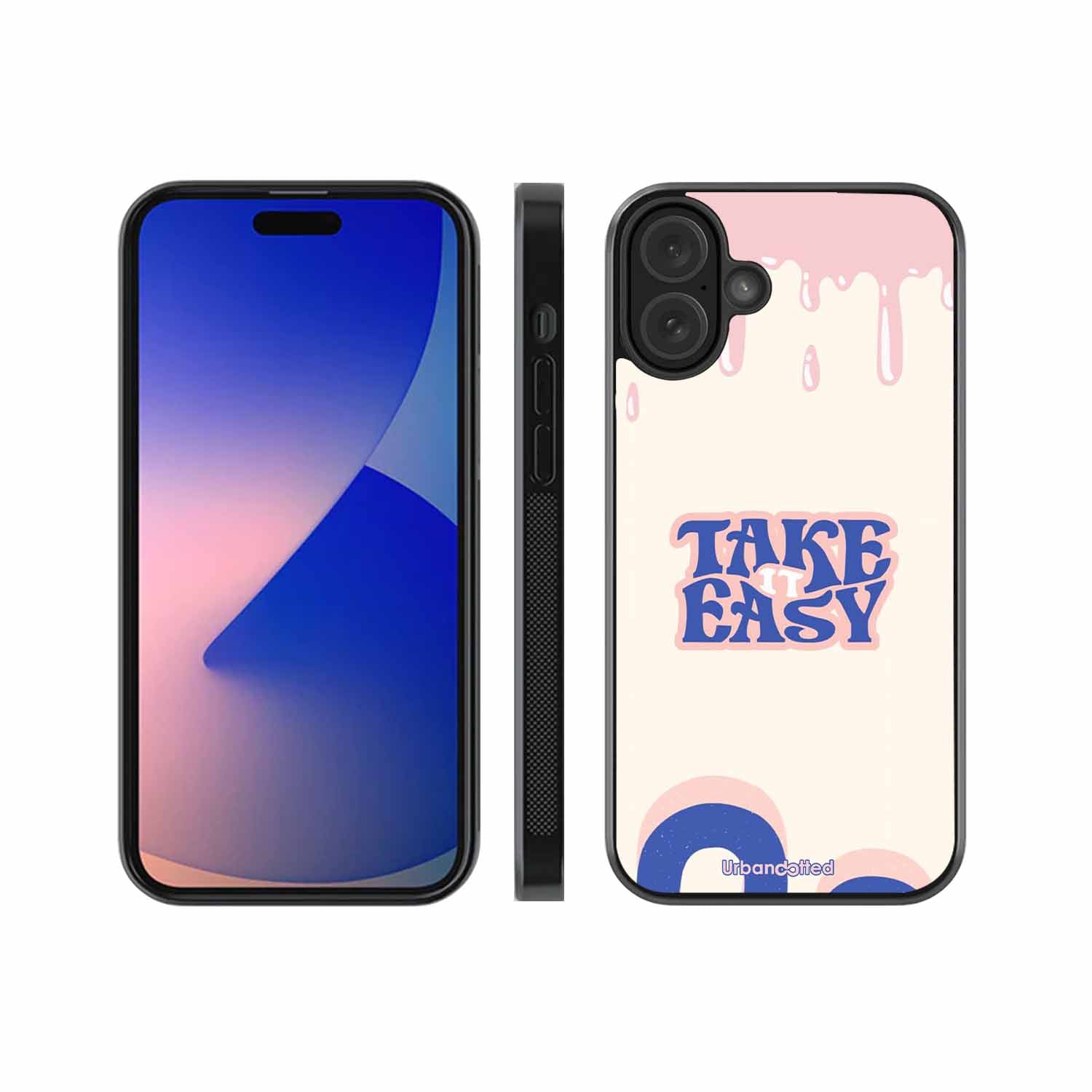 Take It Easy Drip Glass Case For iPhone 16 Plus