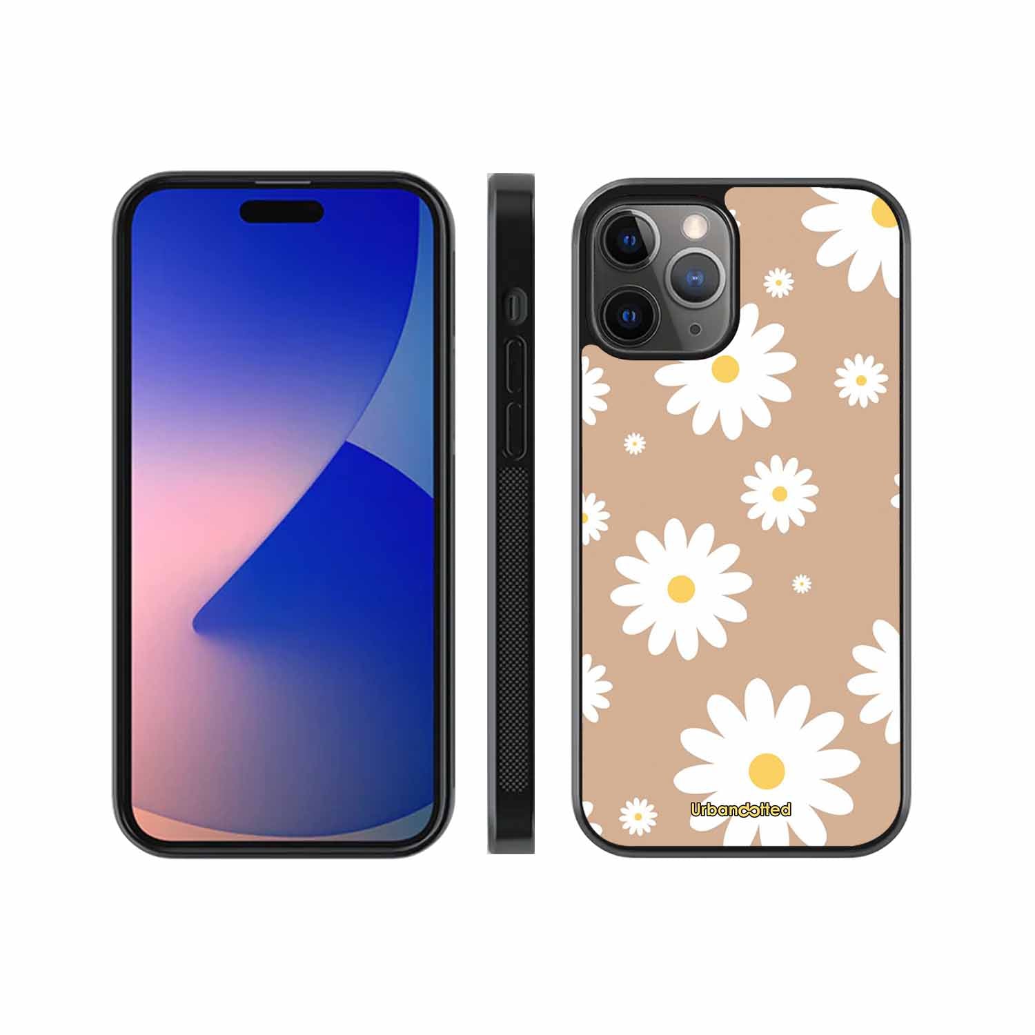 Tan Daisy Field Glass Case For iPhone 11 Pro Max