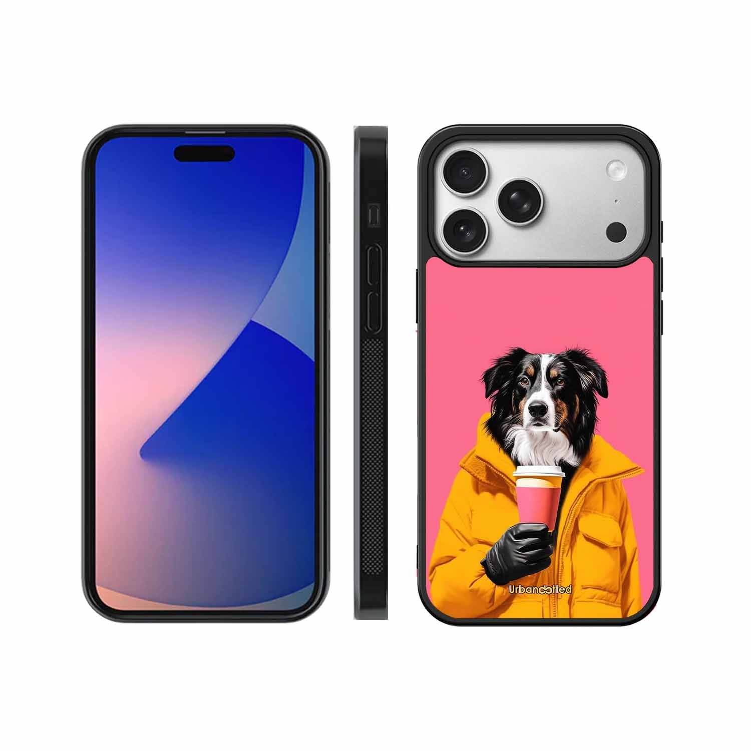 Trendy Dog with Drink Glass Case For iPhone 17 Pro