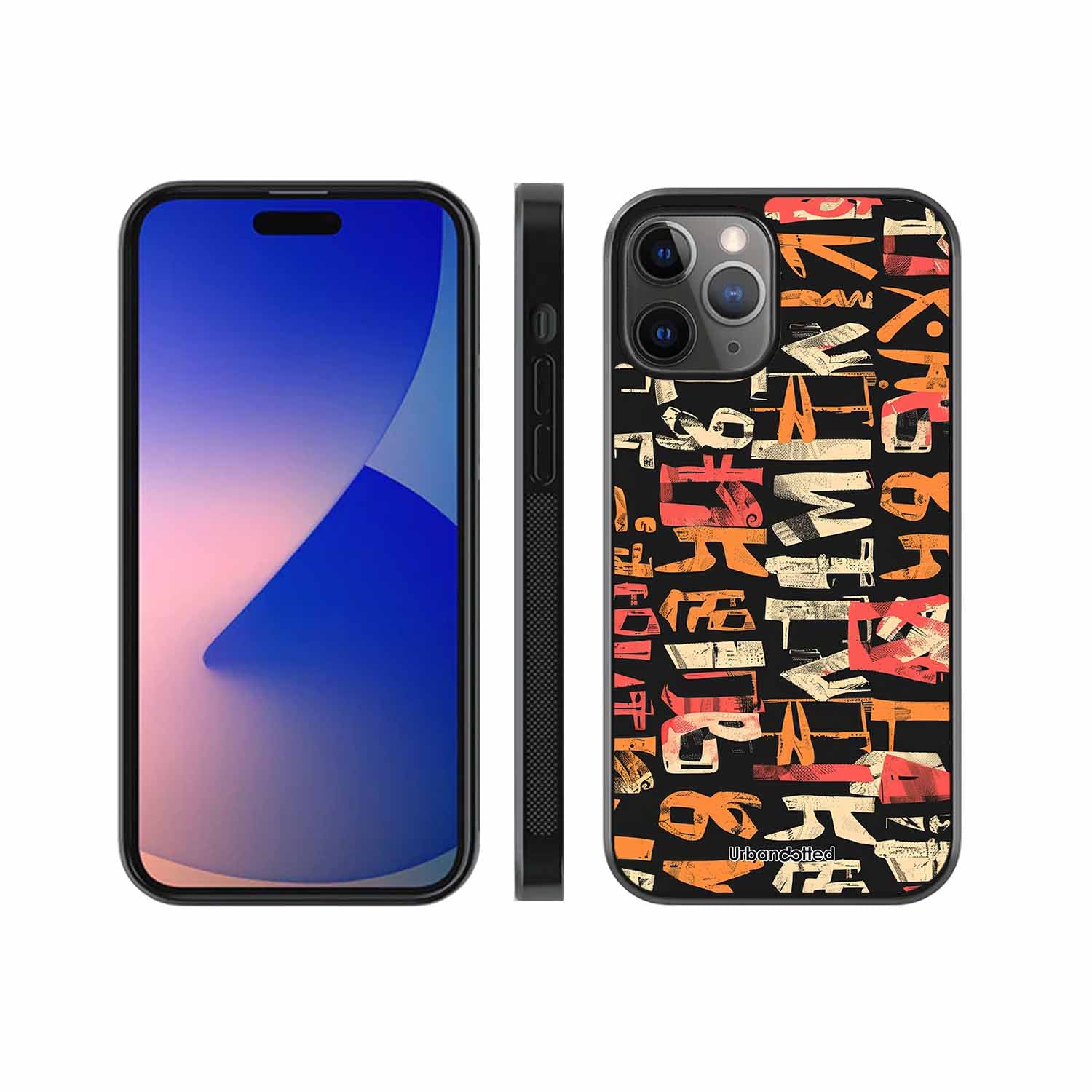 Mixed Typography Design Glass Case For iPhone 11 Pro Max