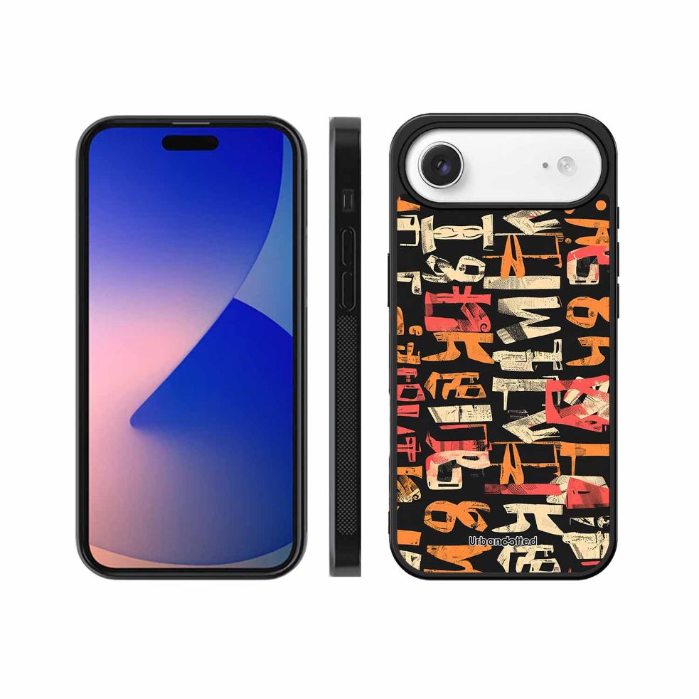 Mixed Typography Design Glass Case For iPhone Air