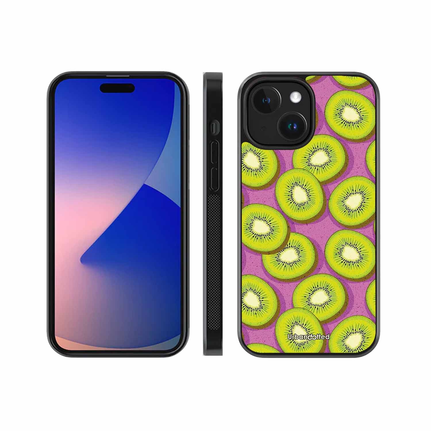 Refreshing Kiwi Glass Case For iPhone 14 Plus