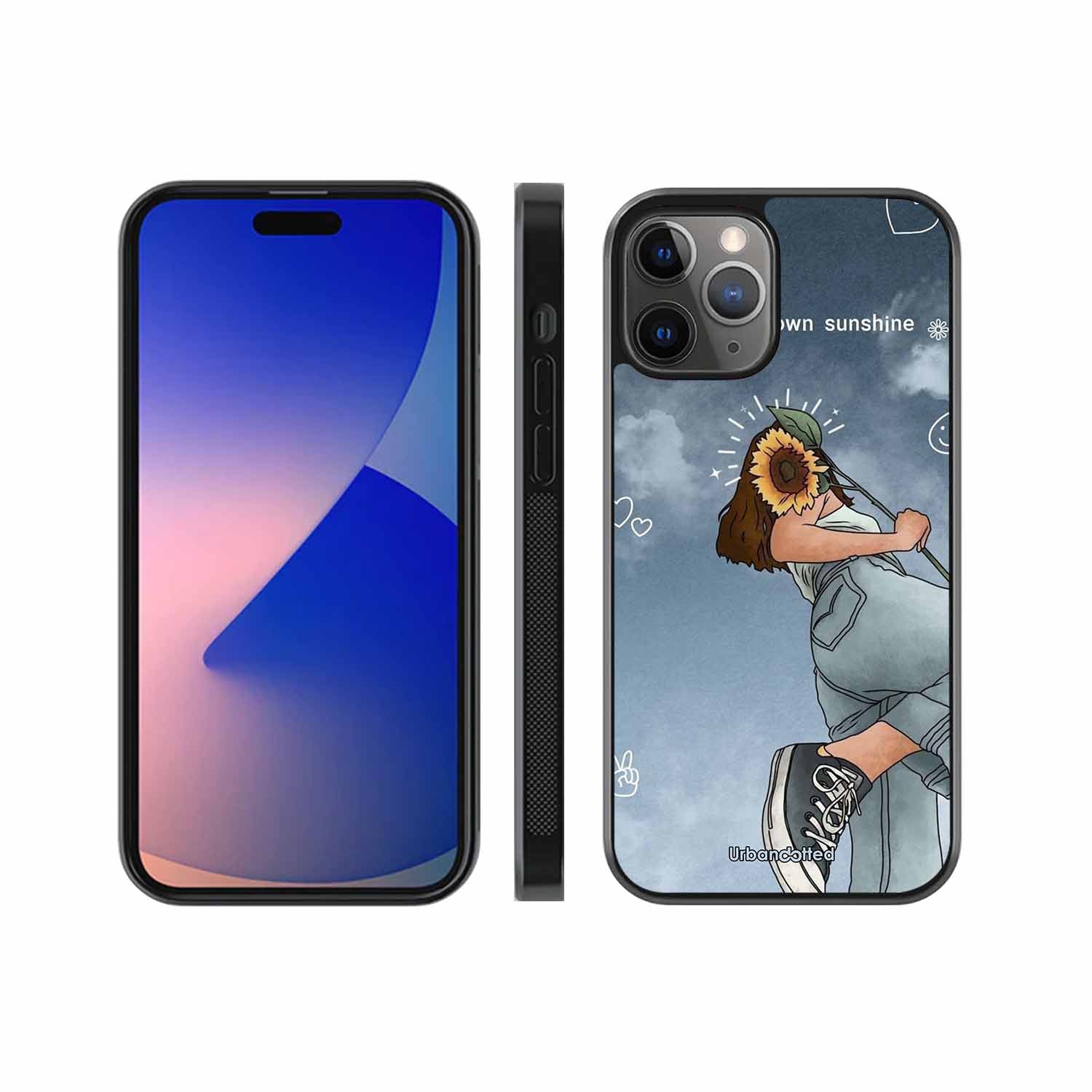 Girl with Sunflower Crown Glass Case For iPhone 11 Pro Max