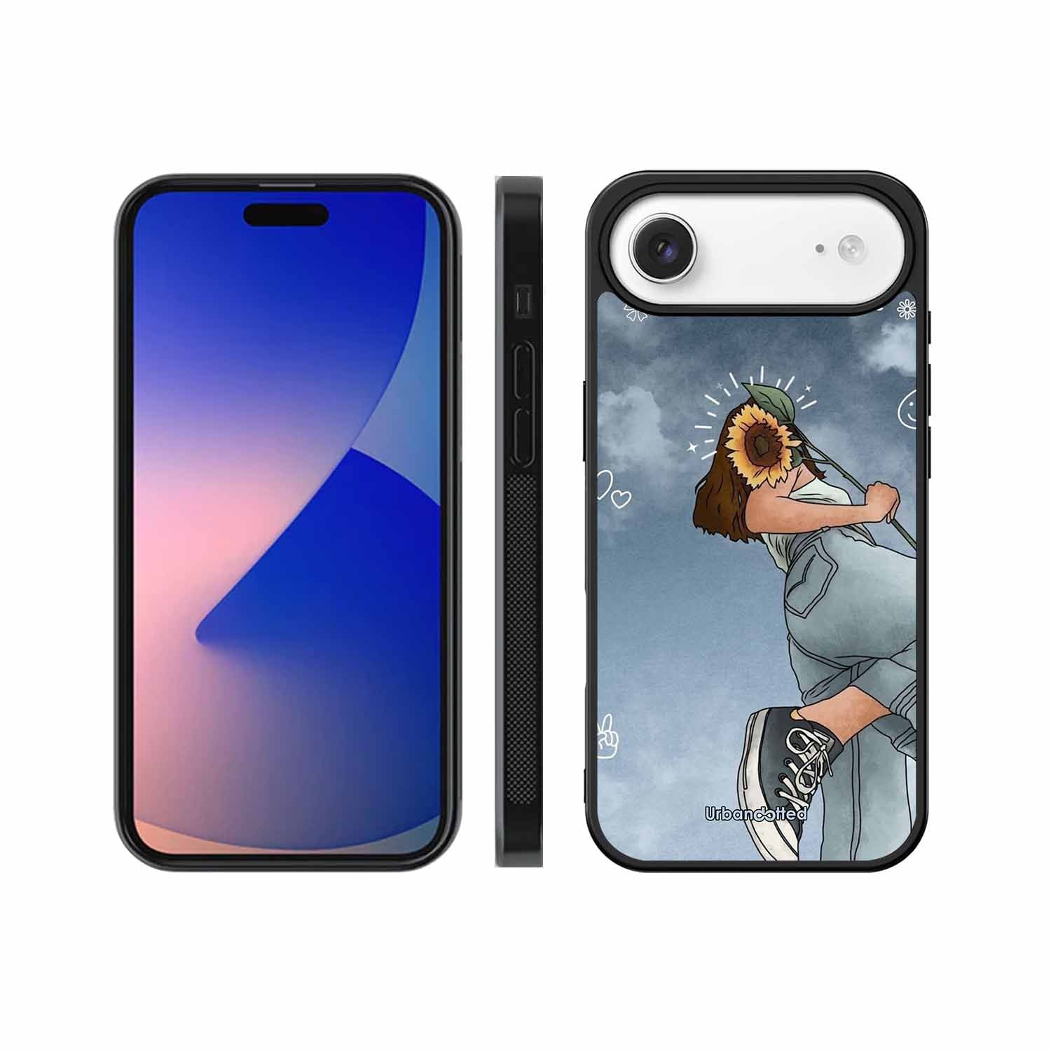 Girl with Sunflower Crown Glass Case For iPhone Air