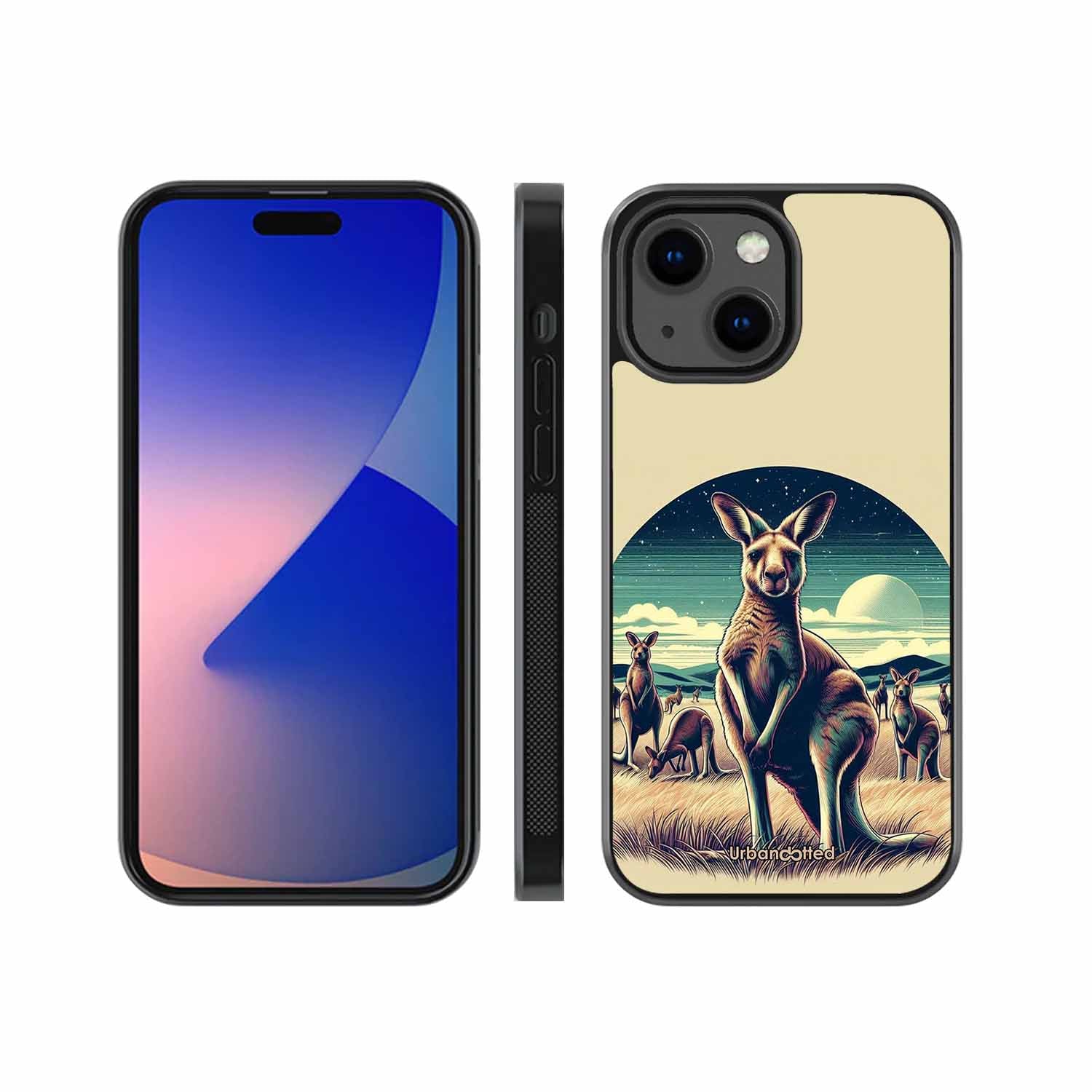 Kangaroo Mob Moonlight Glass Case For iPhone 13
