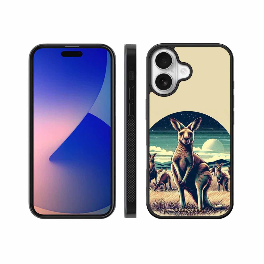 Kangaroo Mob Moonlight Glass Case For iPhone 17