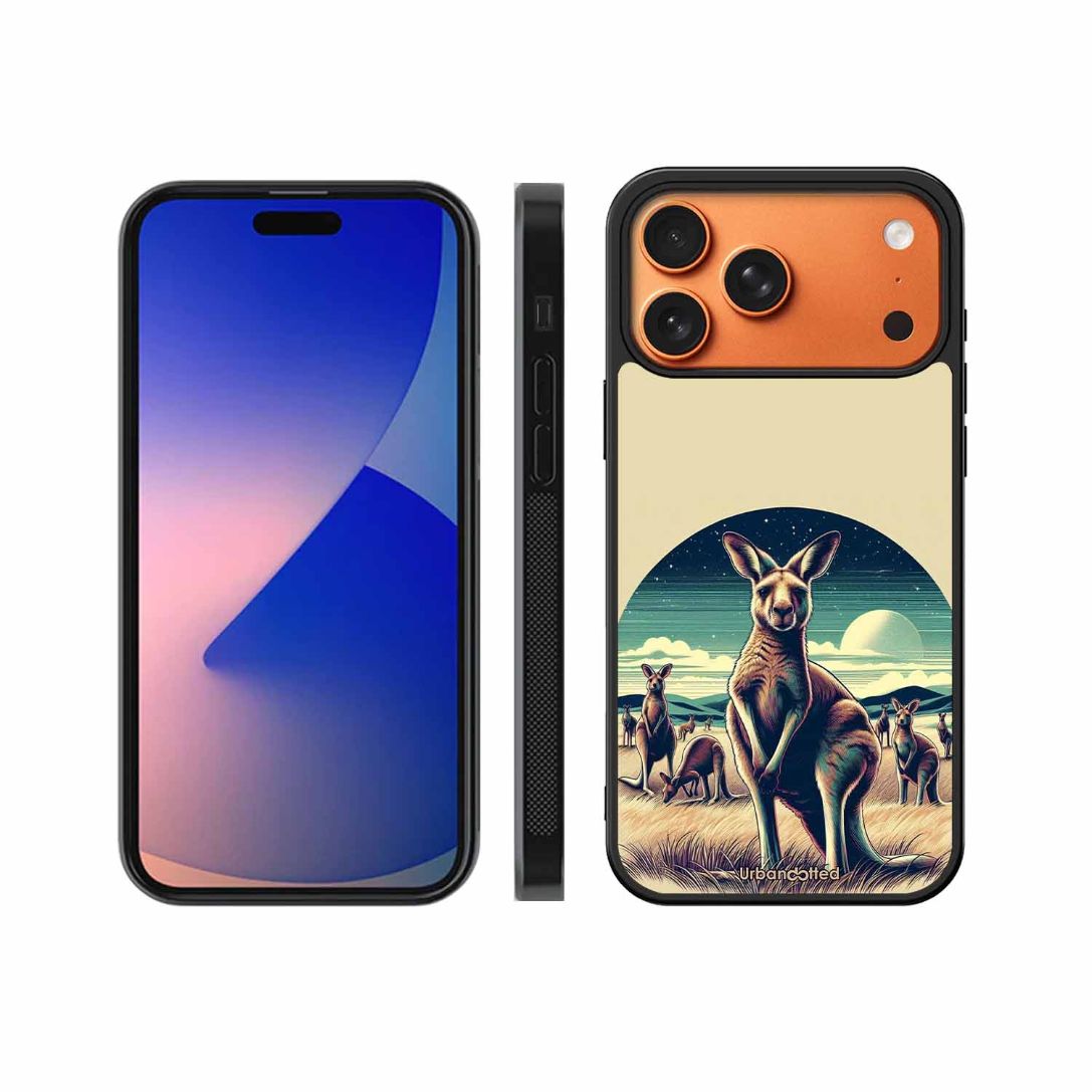 Kangaroo Mob Moonlight Glass Case For iPhone 17 Pro Max