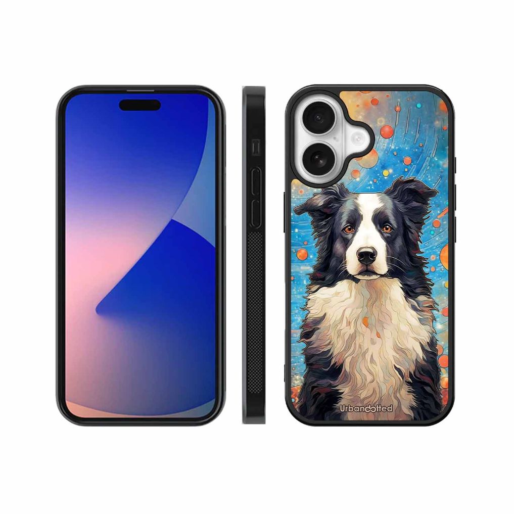 Artistic Dog Illustration Glass Case For iPhone 17