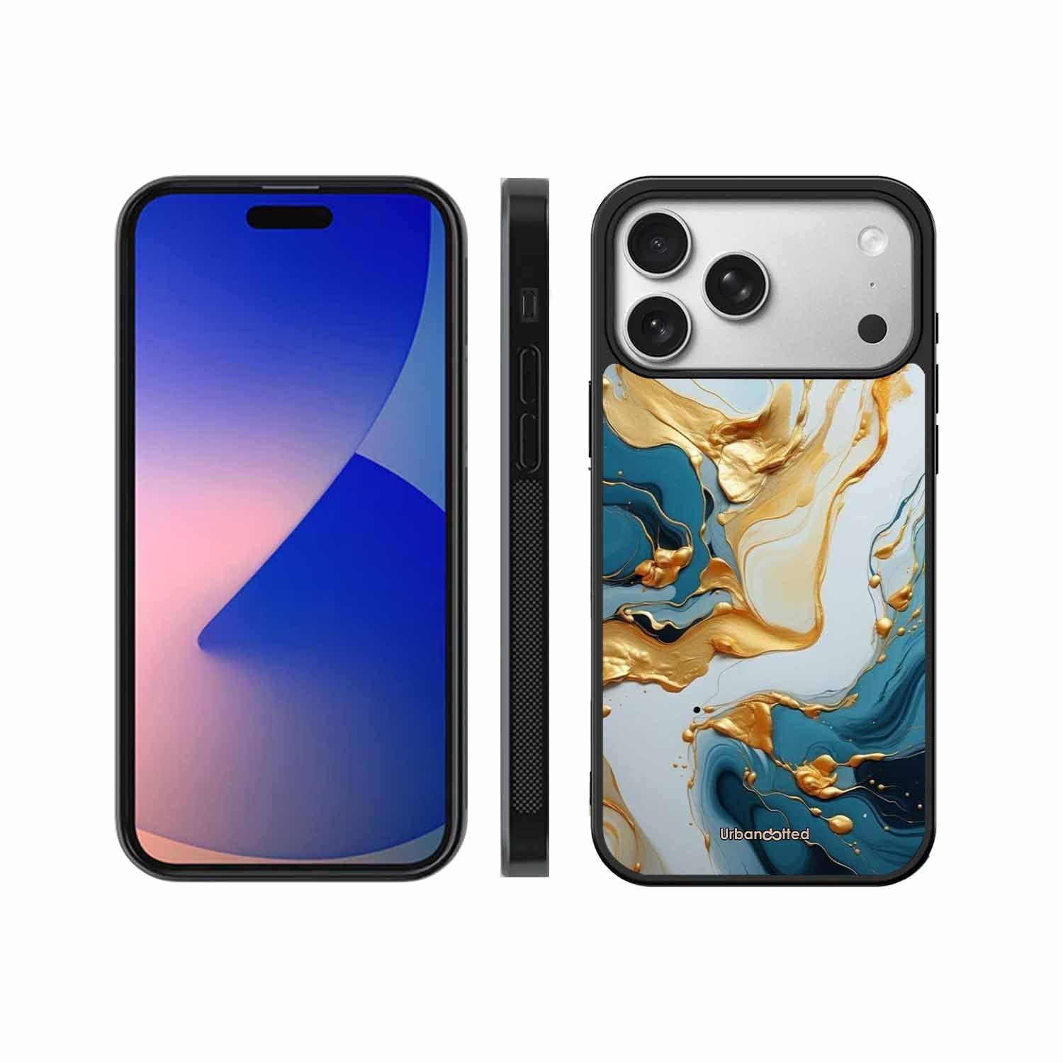 Luxurious Marble Effect Glass Case For iPhone 17 Pro