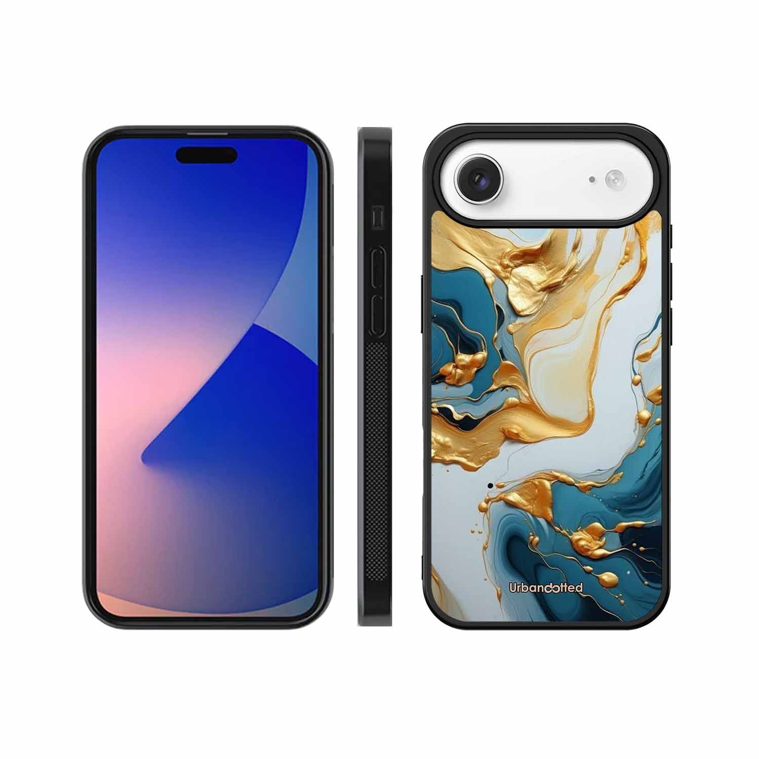Luxurious Marble Effect Glass Case For iPhone Air