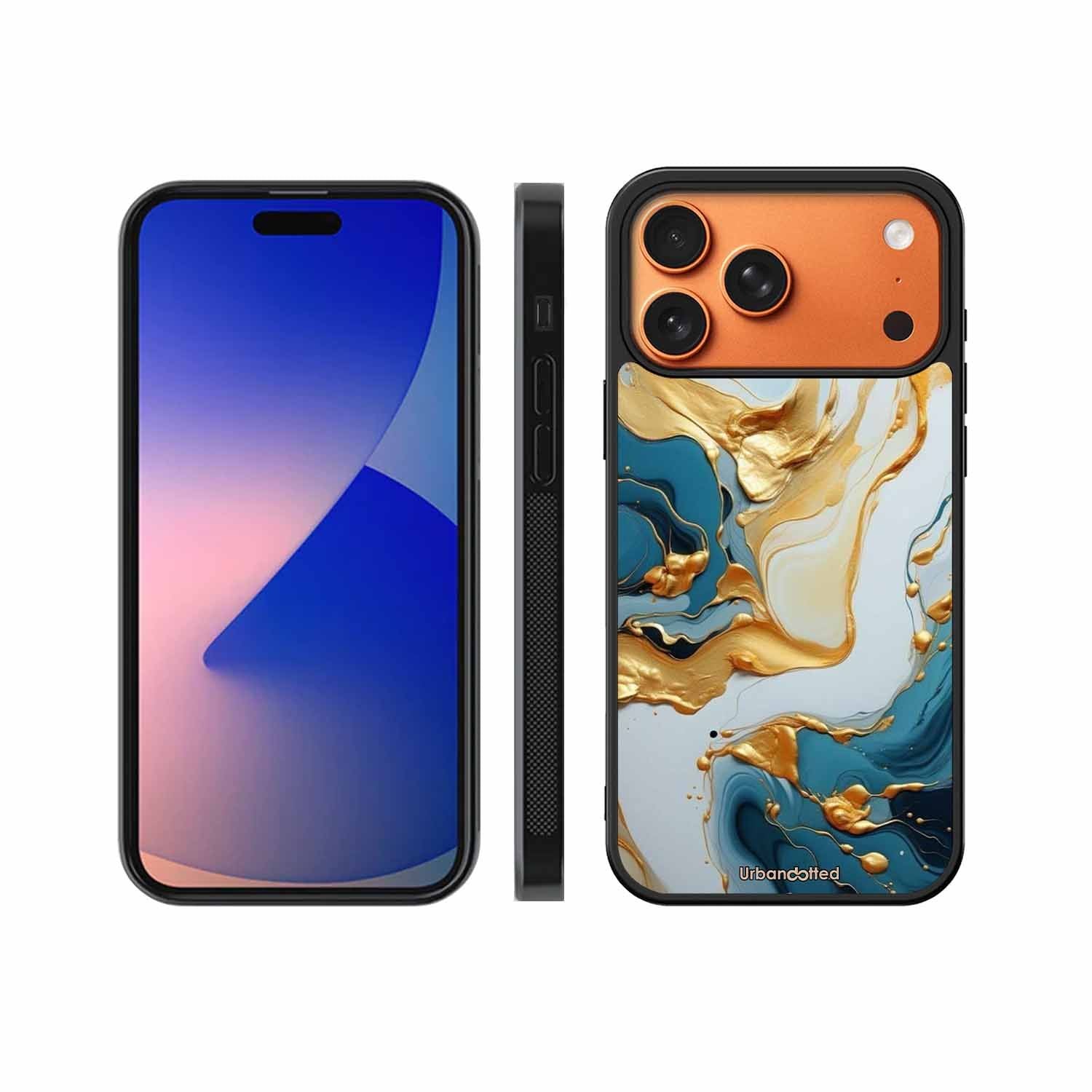 Luxurious Marble Effect Glass Case For iPhone 17 Pro Max