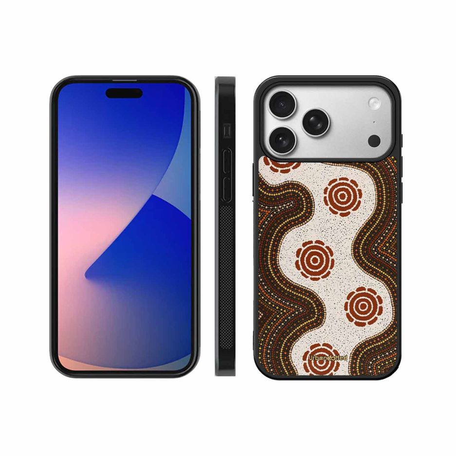 Aboriginal Dot Art Flow Glass Case For iPhone 17 Pro