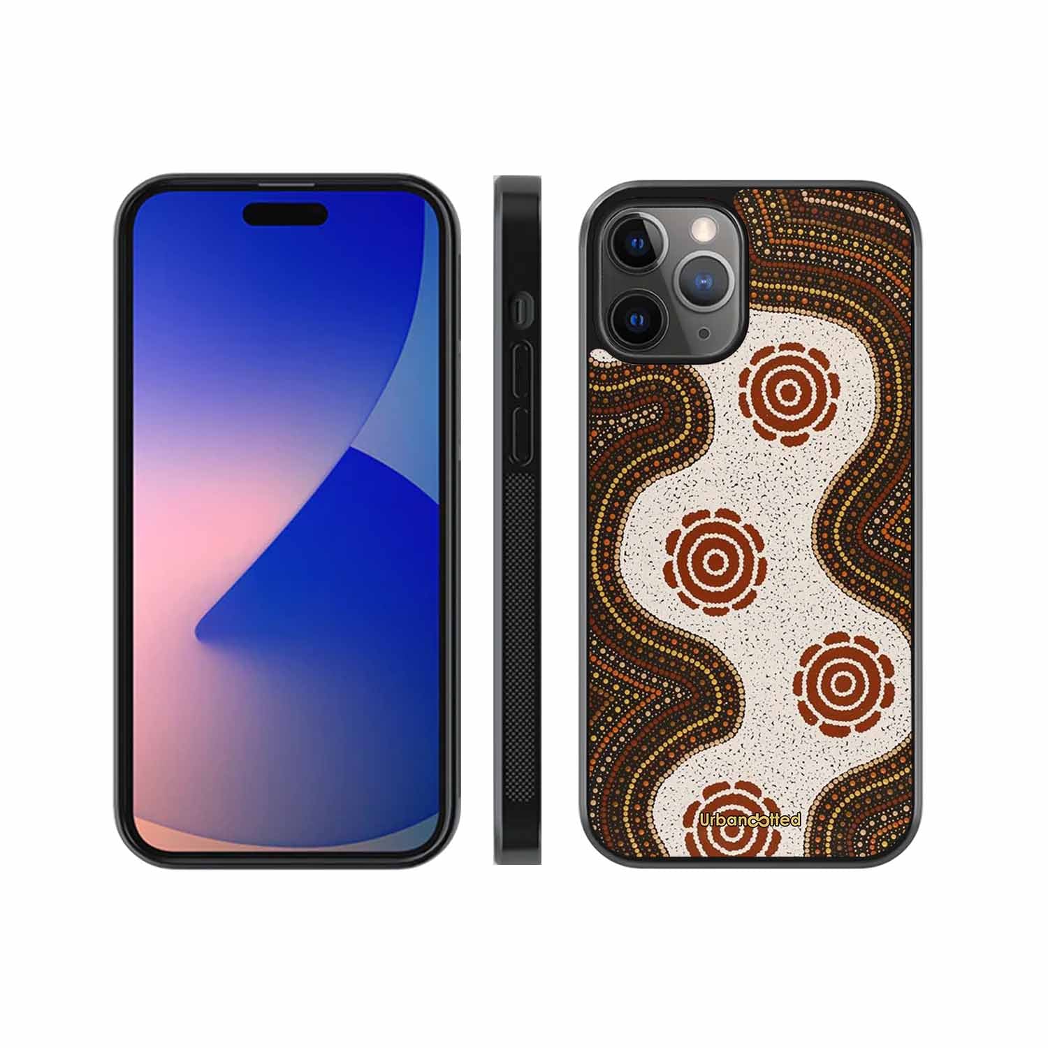Aboriginal Dot Art Flow Glass Case For iPhone 11 Pro Max