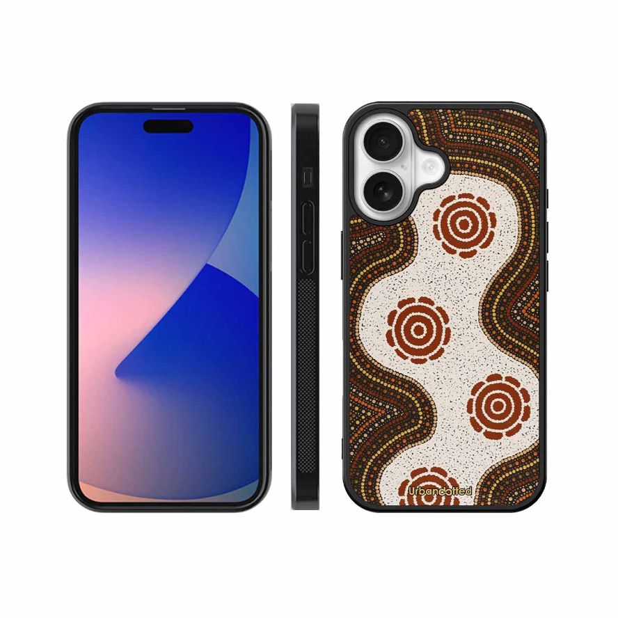 Aboriginal Dot Art Flow Glass Case For iPhone 17
