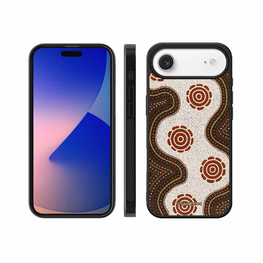 Aboriginal Dot Art Flow Glass Case For iPhone Air