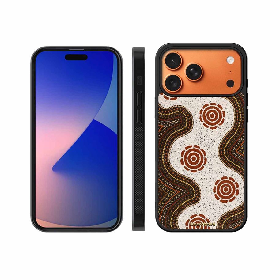 Aboriginal Dot Art Flow Glass Case For iPhone 17 Pro Max