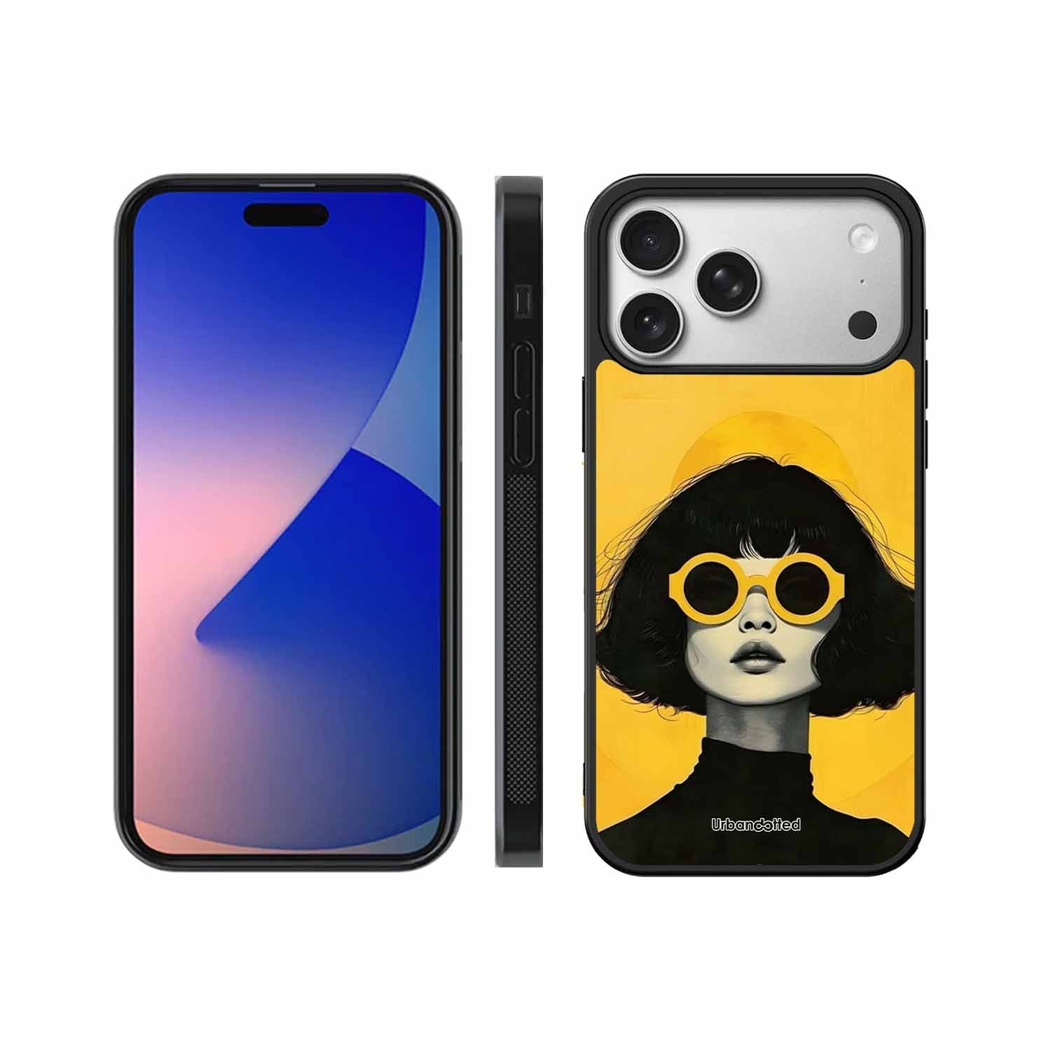 Retro Sunglasses Portrait Glass Case For iPhone 17 Pro