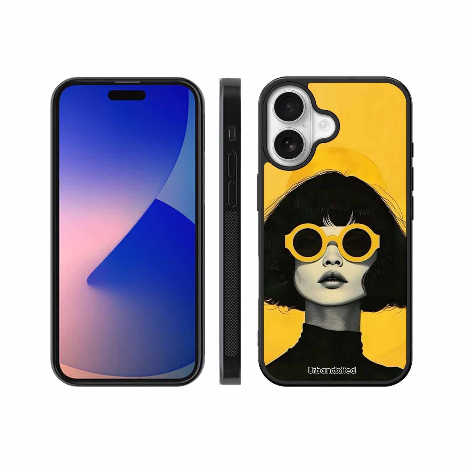 Retro Sunglasses Portrait Glass Case For iPhone 17